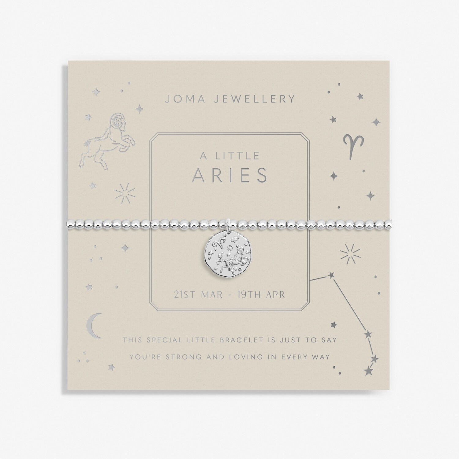 Joma Jewellery Aries Zodiac Sign Bracelet - Elegant Horoscope Jewelry for Women, Perfect Gift for Birthdays & Astrology Lovers | Daily Wear, Special Occasions, Gift Giving