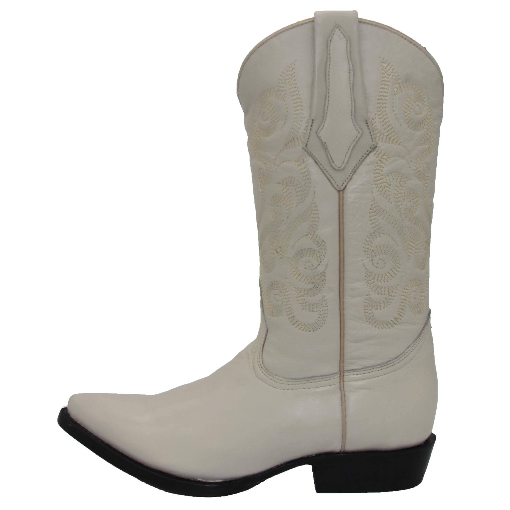 Genuine Cowhide Leather Men's Western Cowboy Boots - J Toe Rodeo Style for Country Dancing & Outdoor Riding