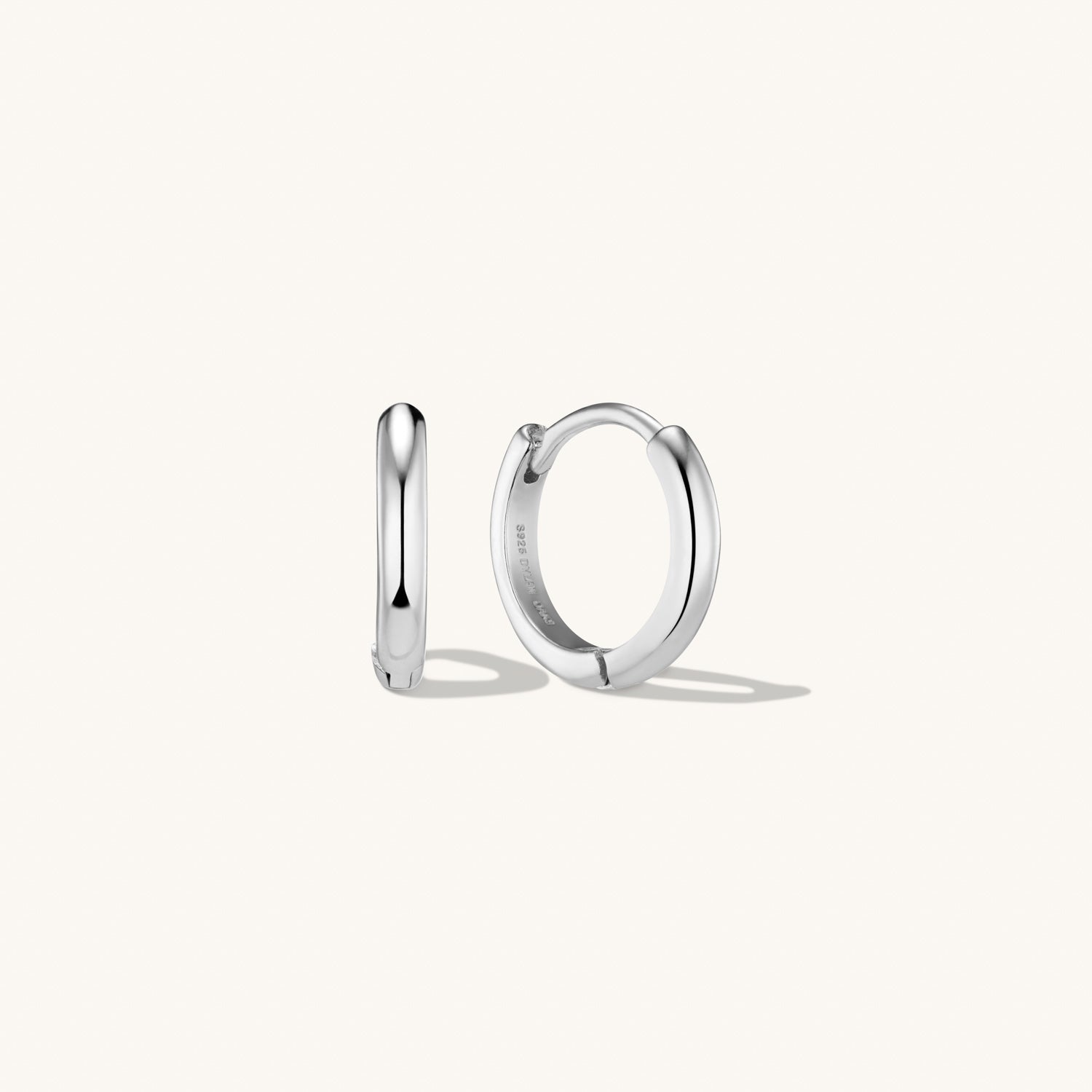 Small Silver Hoop Earrings for Women - Minimalist Dainty Hoops for Everyday Wear & Gifts