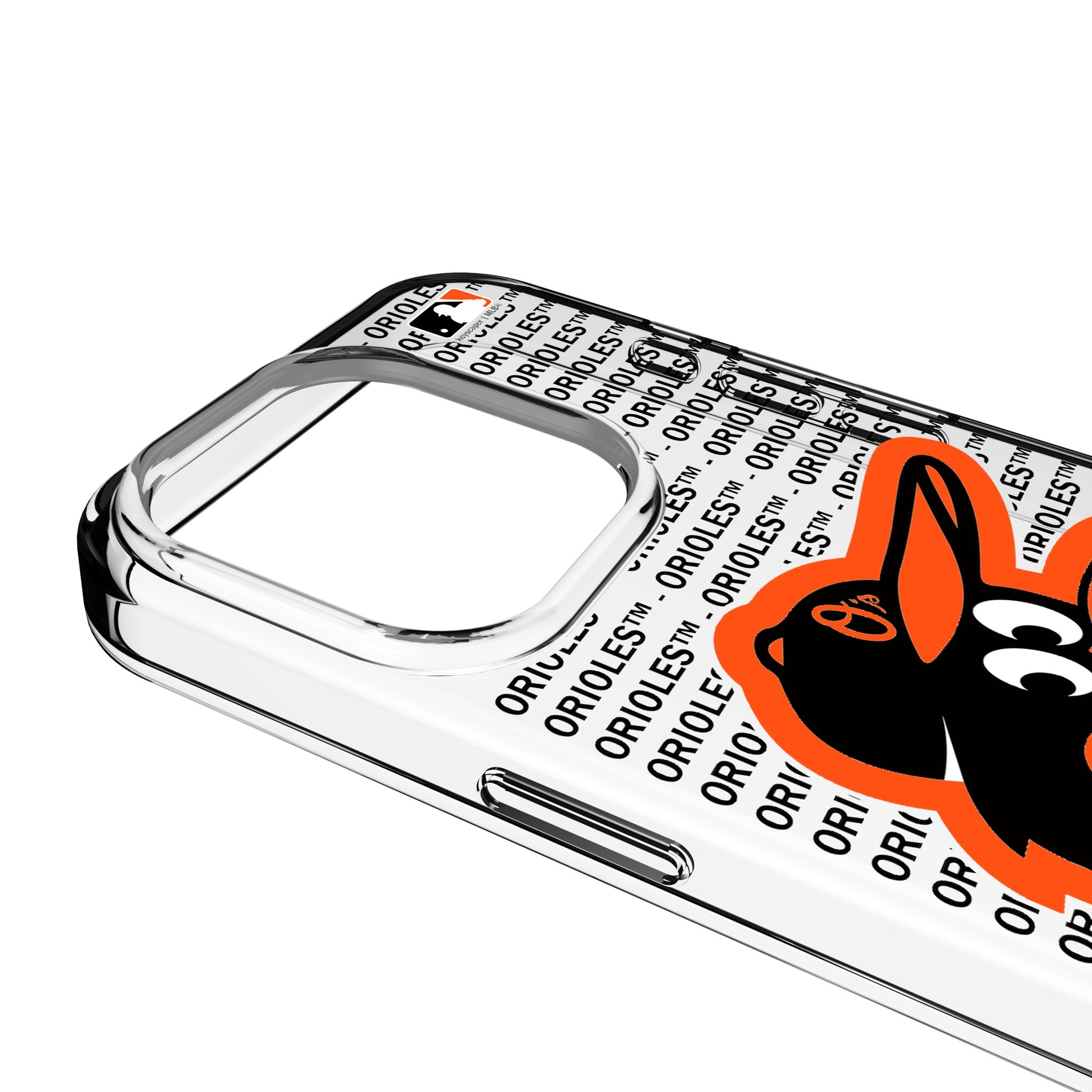 Baltimore Orioles Clear Phone Case for Apple iPhone - Durable Text Backdrop Design - Perfect for Baseball Fans & Game Day Support