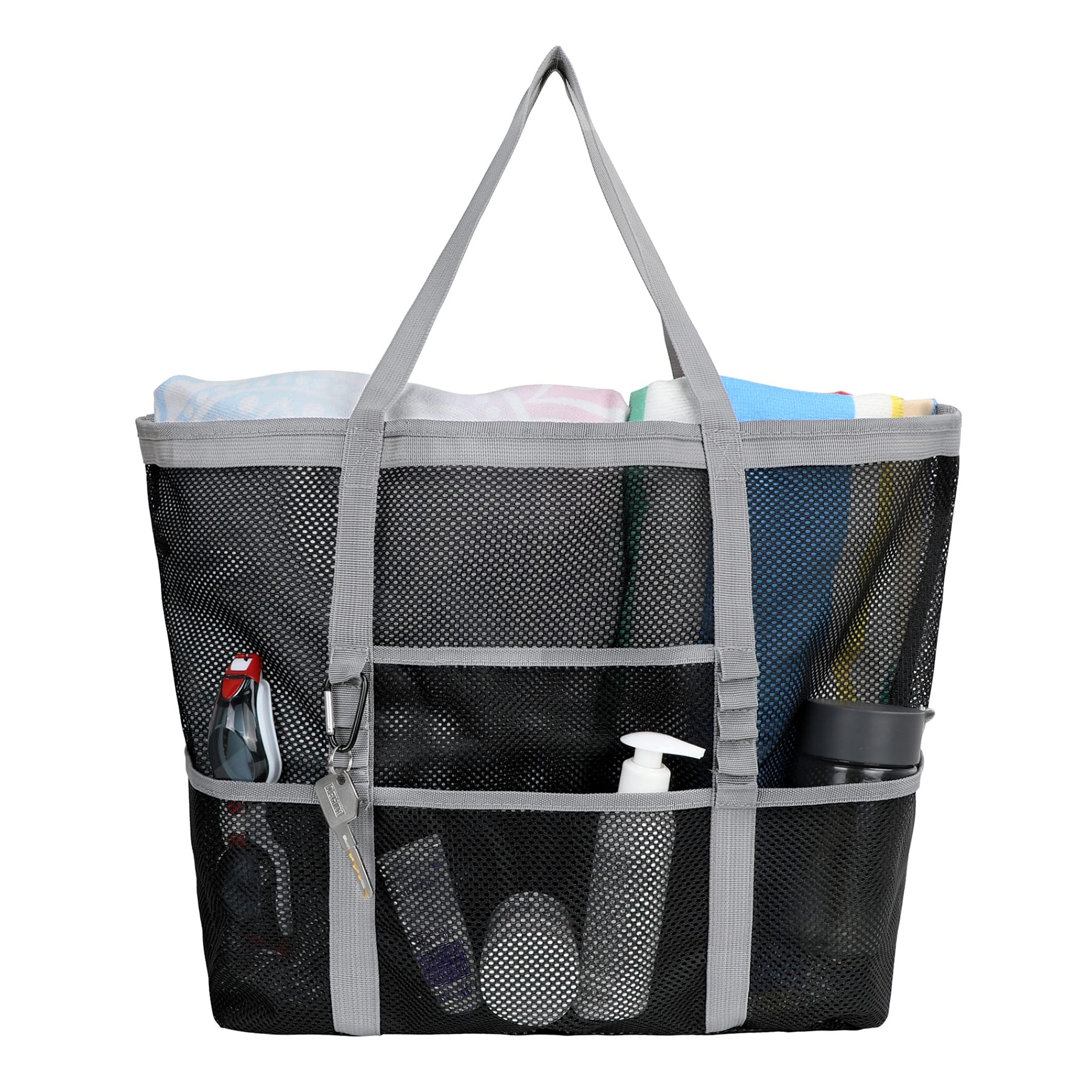 Zando Beach Mesh Oversized Tote Bag for Women - Extra Large Foldable Swim Bag with Multiple Pockets | Perfect for Pool, Beach, Travel & Gym