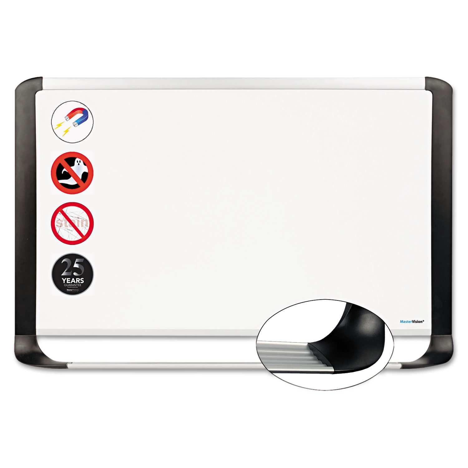 MasterVision MVI270401 48x72 Inch Porcelain Magnetic Dry Erase Board - White/Silver Frame - Premium Classroom & Office Whiteboard for Presentations, Meetings & Home Organization