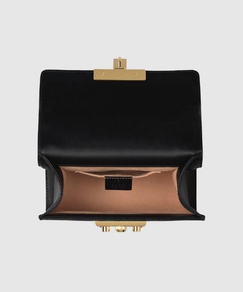 Gucci Padlock Small GG Bees Shoulder Bag in Beige & Ebony - Luxury Crossbody Purse for Women, Perfect for Date Night & Evening Events