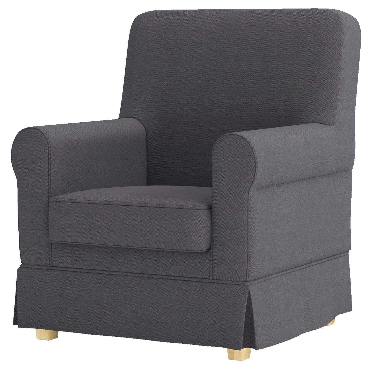 Durable Ektorp Jennylund Slipcover Replacement - Custom Made for IKEA Jennylund Chair & Armchair Sofa - Polyester Linen Dark Gray Cover | Perfect for Living Room, Bedroom & Home Office Decor