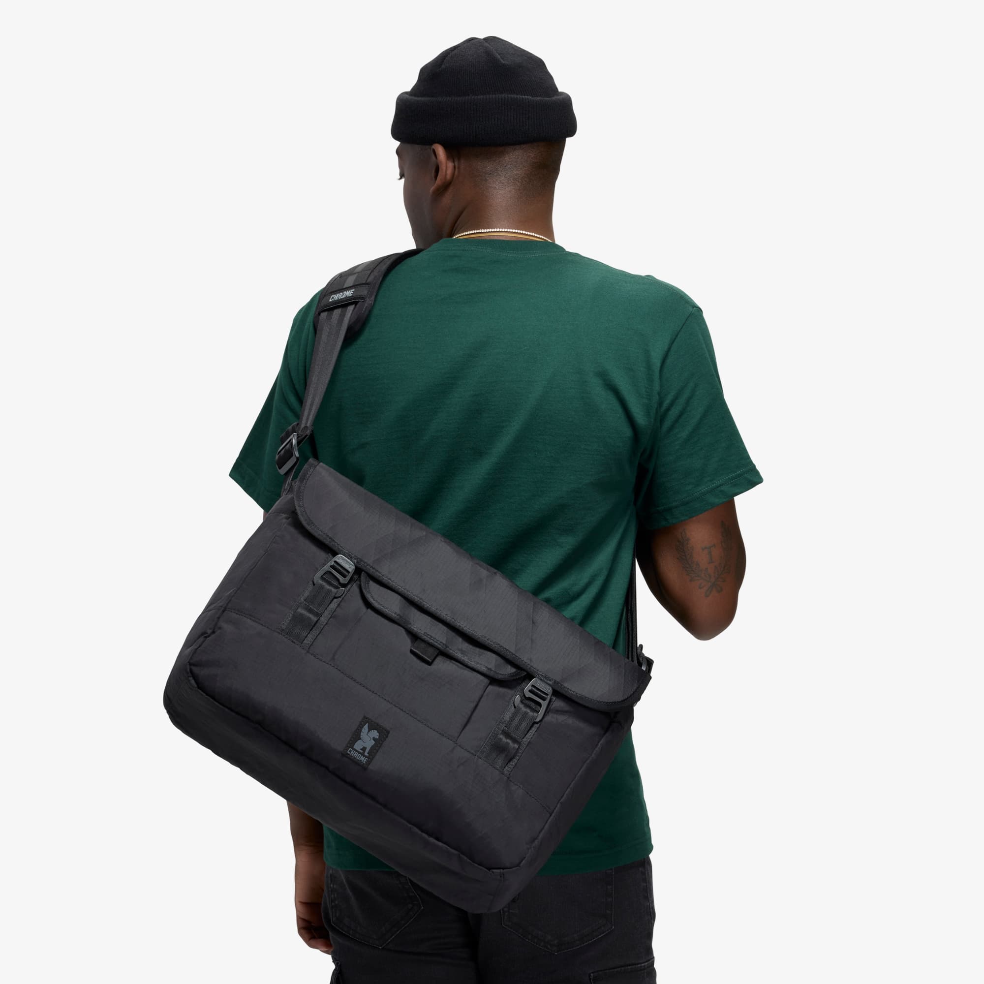 Midtown 20L Waterproof Messenger Bag for Men - Durable Laptop Shoulder Bag with USB Charging Port - Perfect for Commuting, Travel & Business (Black)