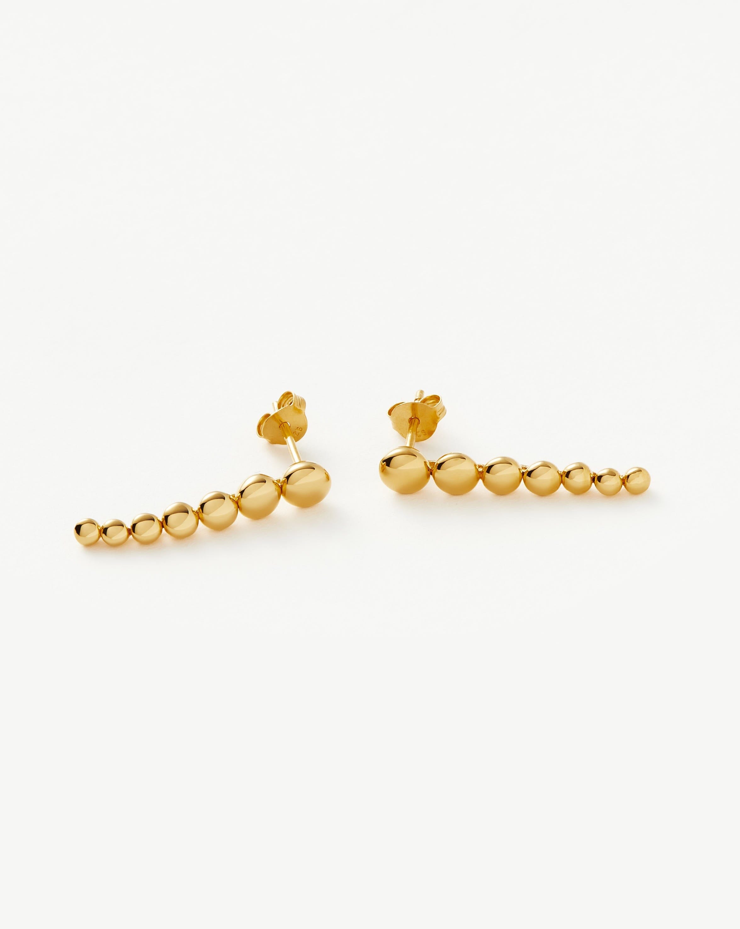 18k Gold Vermeil Beaded Drop Earrings for Women - Elegant Dangling Jewelry for Parties, Weddings & Special Occasions
