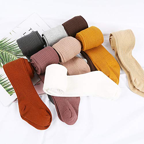 Soft Cotton Toddler Girls' Tights 1-4T - Warm Solid Color Leggings & Stockings for Baby & Kids | Perfect for Playtime, School & Winter Outfits