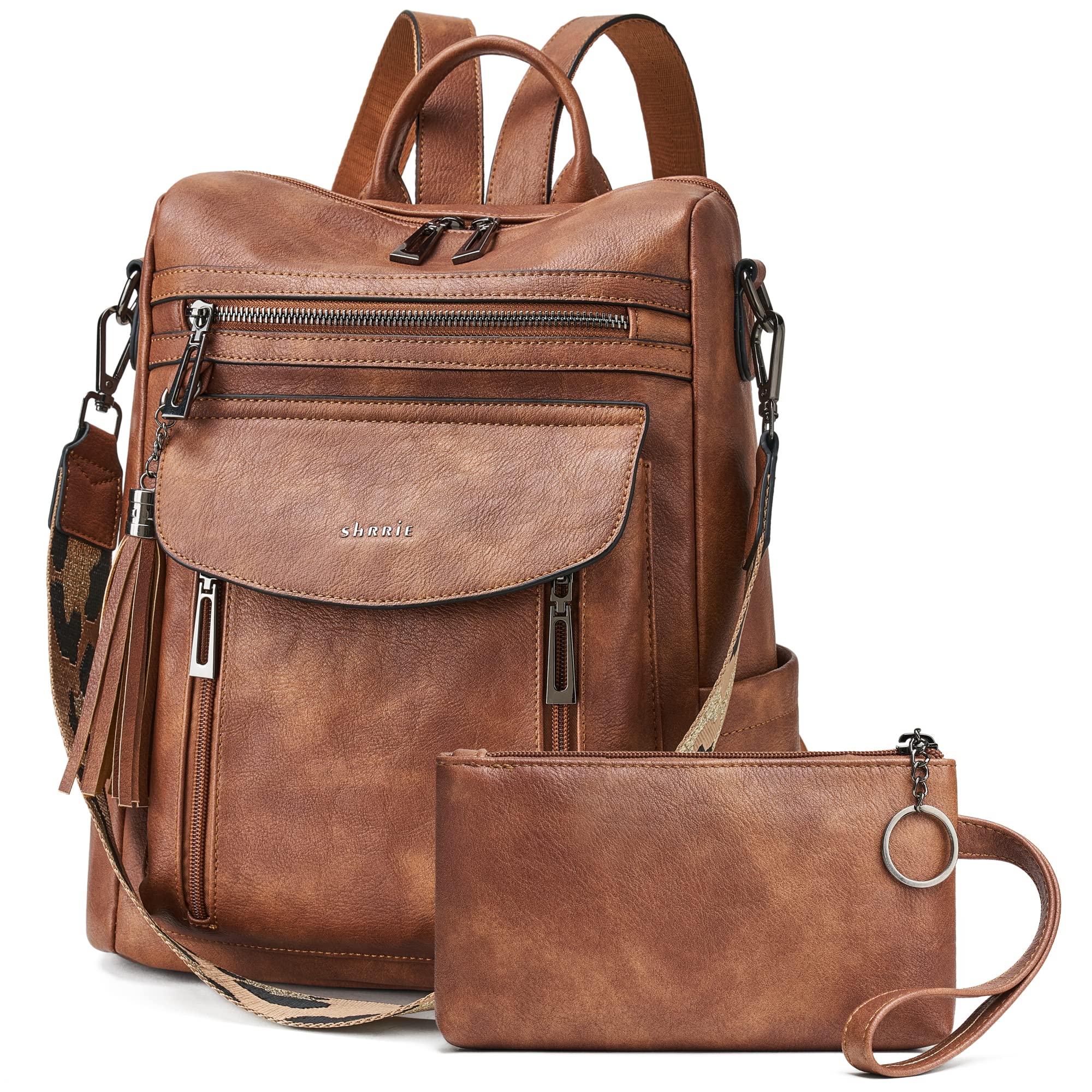 Stylish Leather Backpack Purse for Women - Convertible Travel Backpack & Shoulder Bag with Wristlet | Perfect for Work, School & Weekend Getaways