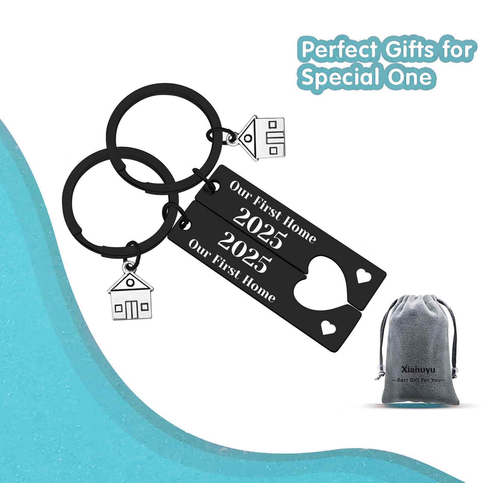 Our First Home Keychain - Personalized Housewarming Gift for Couples & New Homeowners - Perfect for House Keys, New Home Celebrations & Moving In Gifts