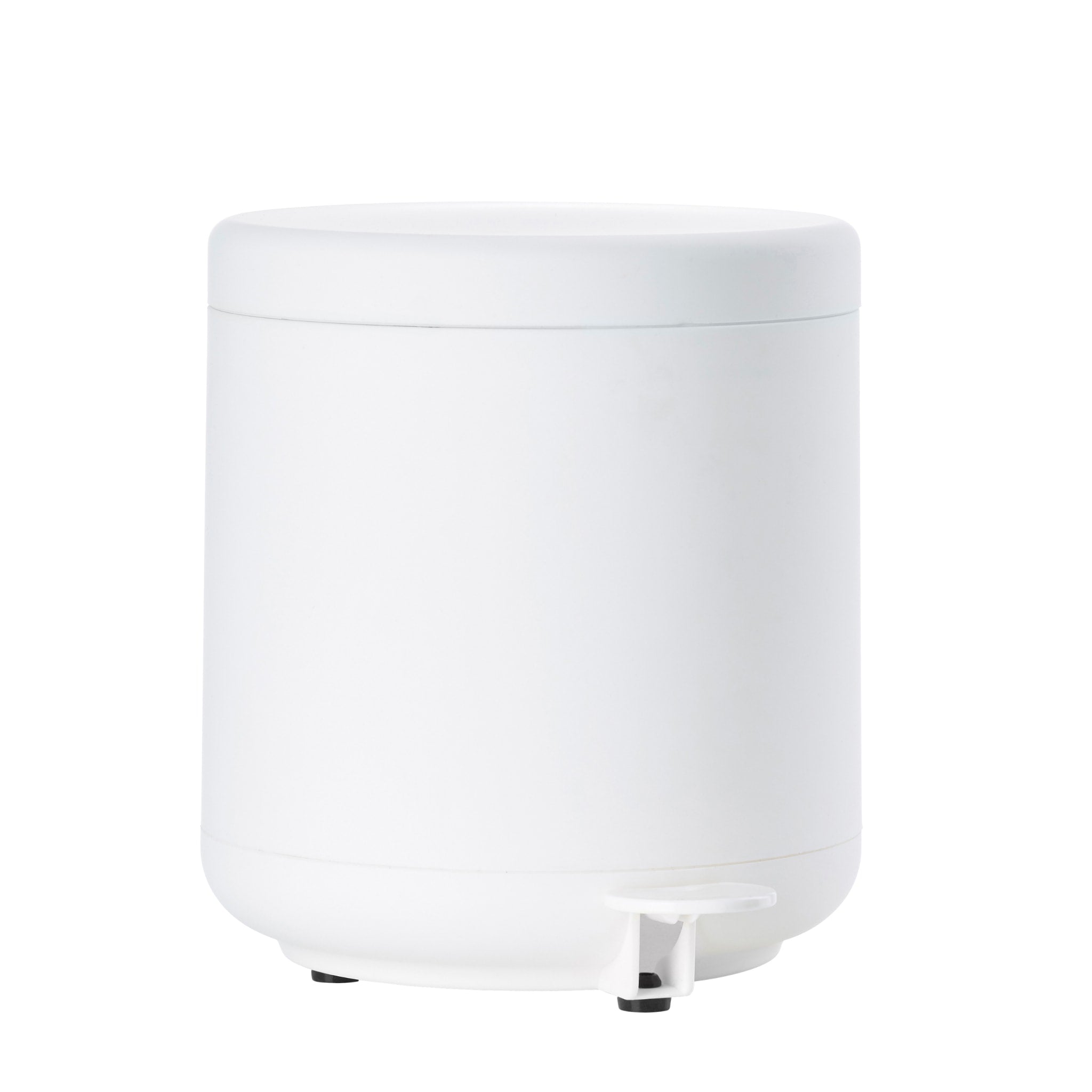 ZONE DENMARK Ume Soft Touch 4L Pedal Trash Can - White | Modern Kitchen & Bathroom Waste Bin with Foot Pedal for Hands-Free Operation