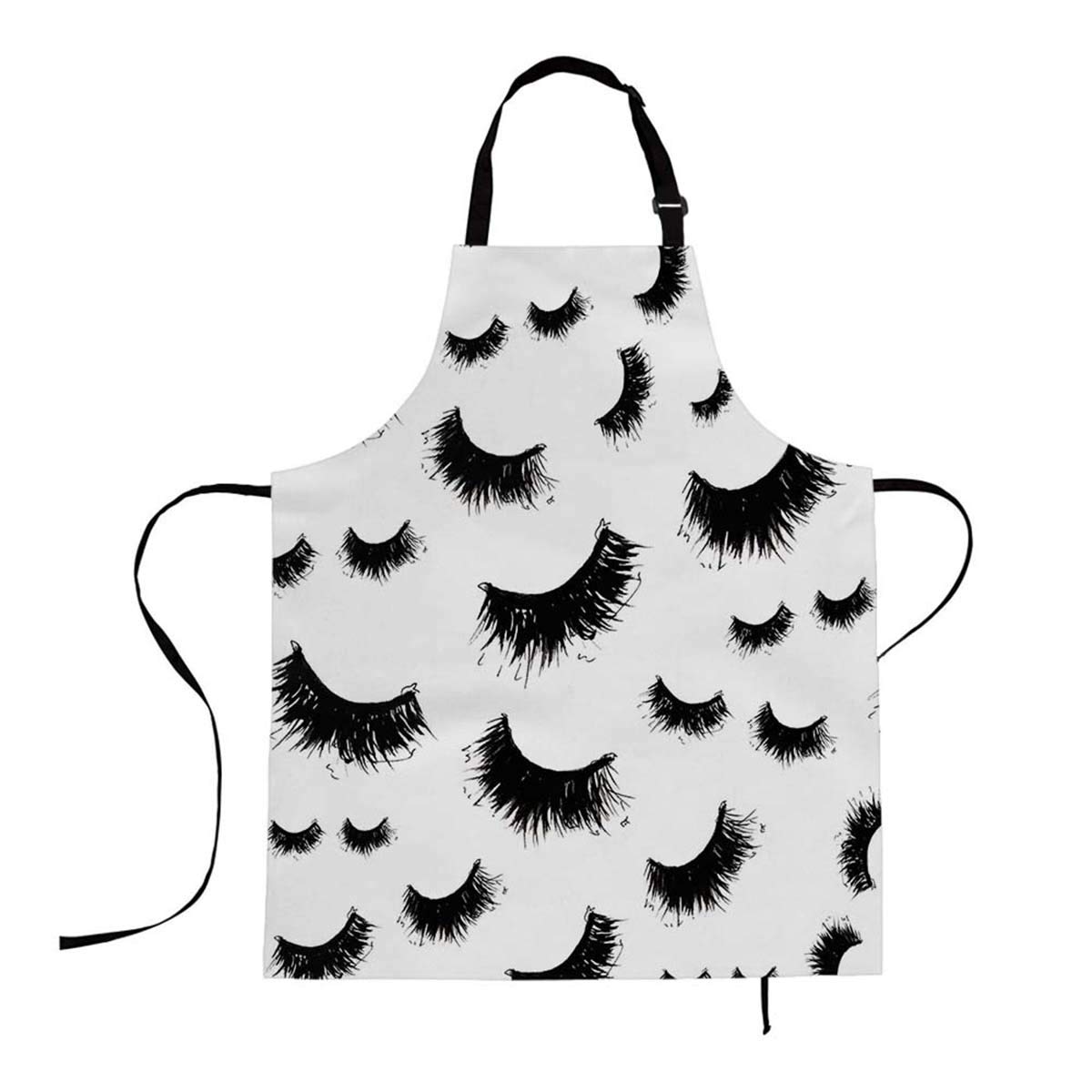 False Eyelashes Art Sketch Apron - Adjustable Kitchen Apron for Cooking & BBQ (27