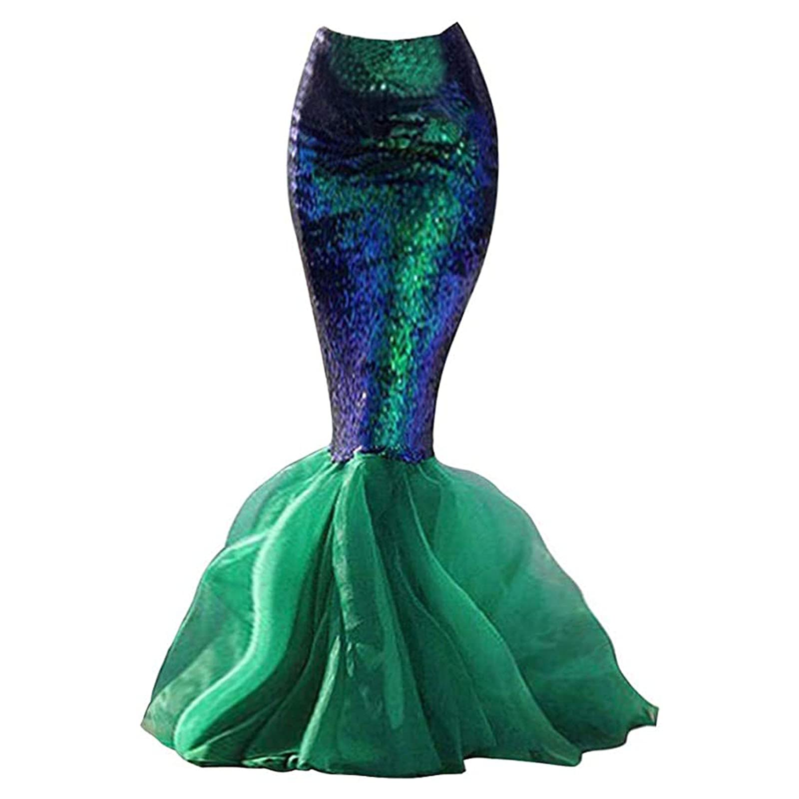 Women's Sequin Mermaid Tail Skirt - Sparkly Maxi Skirt for Halloween Costume, Cosplay & Party Dress | Perfect for Mermaid Themed Parties, Costume Events & Fantasy Outfits