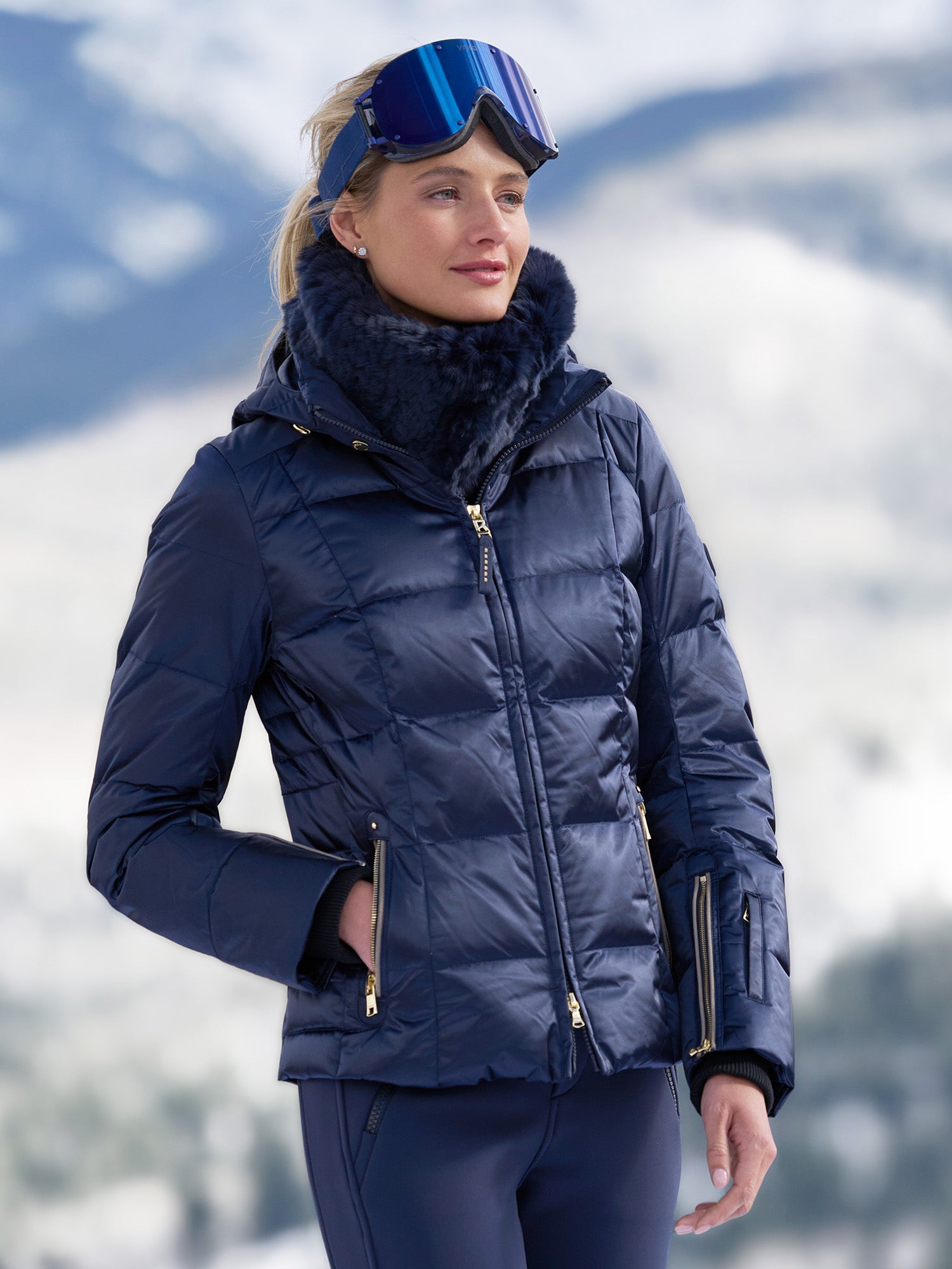 Anne Sport Satin Down Ski Jacket - Women's Winter Insulated Waterproof Jacket for Skiing, Snowboarding & Outdoor Activities