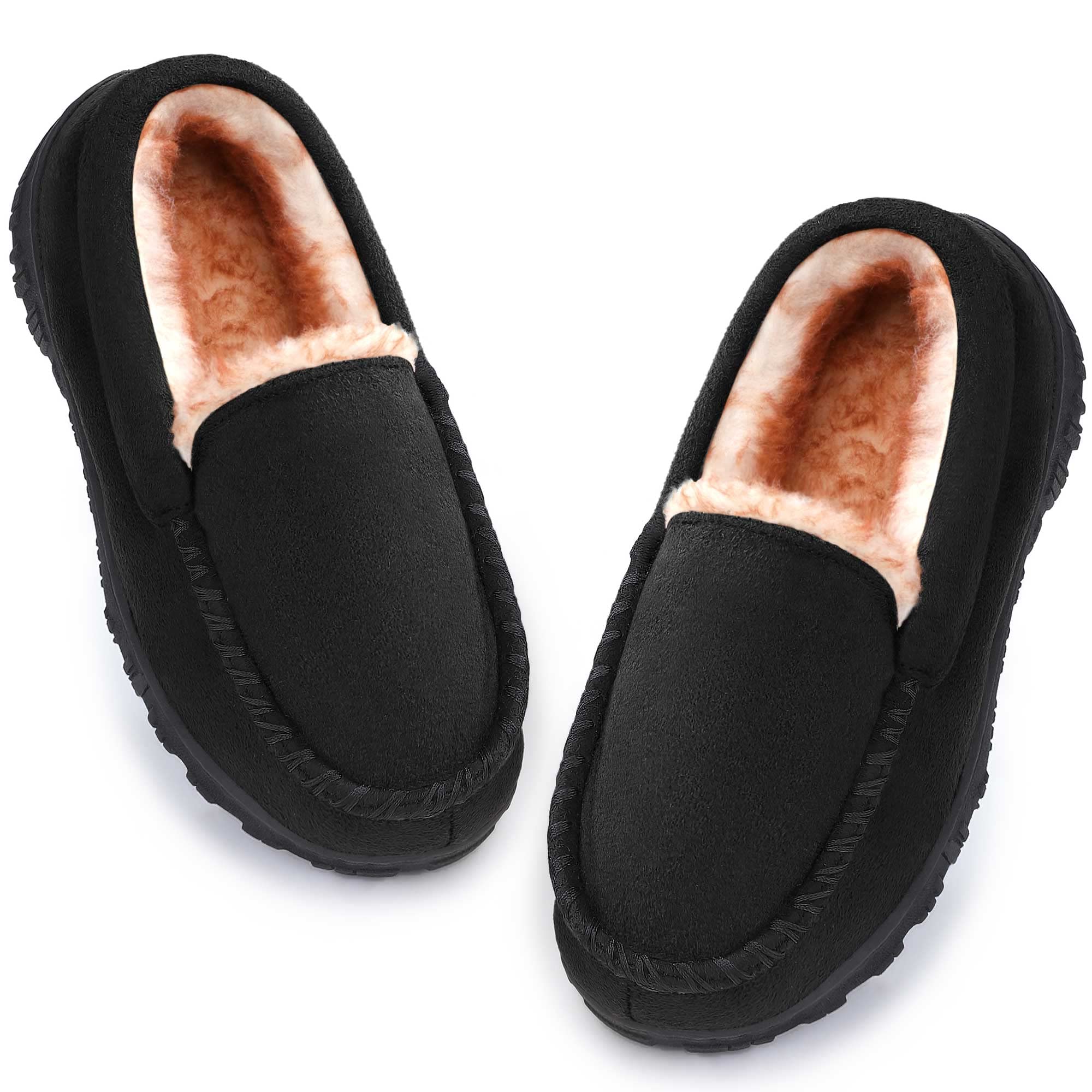 **Kids Memory Foam Moccasin Slippers - Non-Slip Indoor/Outdoor House Shoes for Boys & Girls - Perfect for Home, School, and Playtime Comfort**