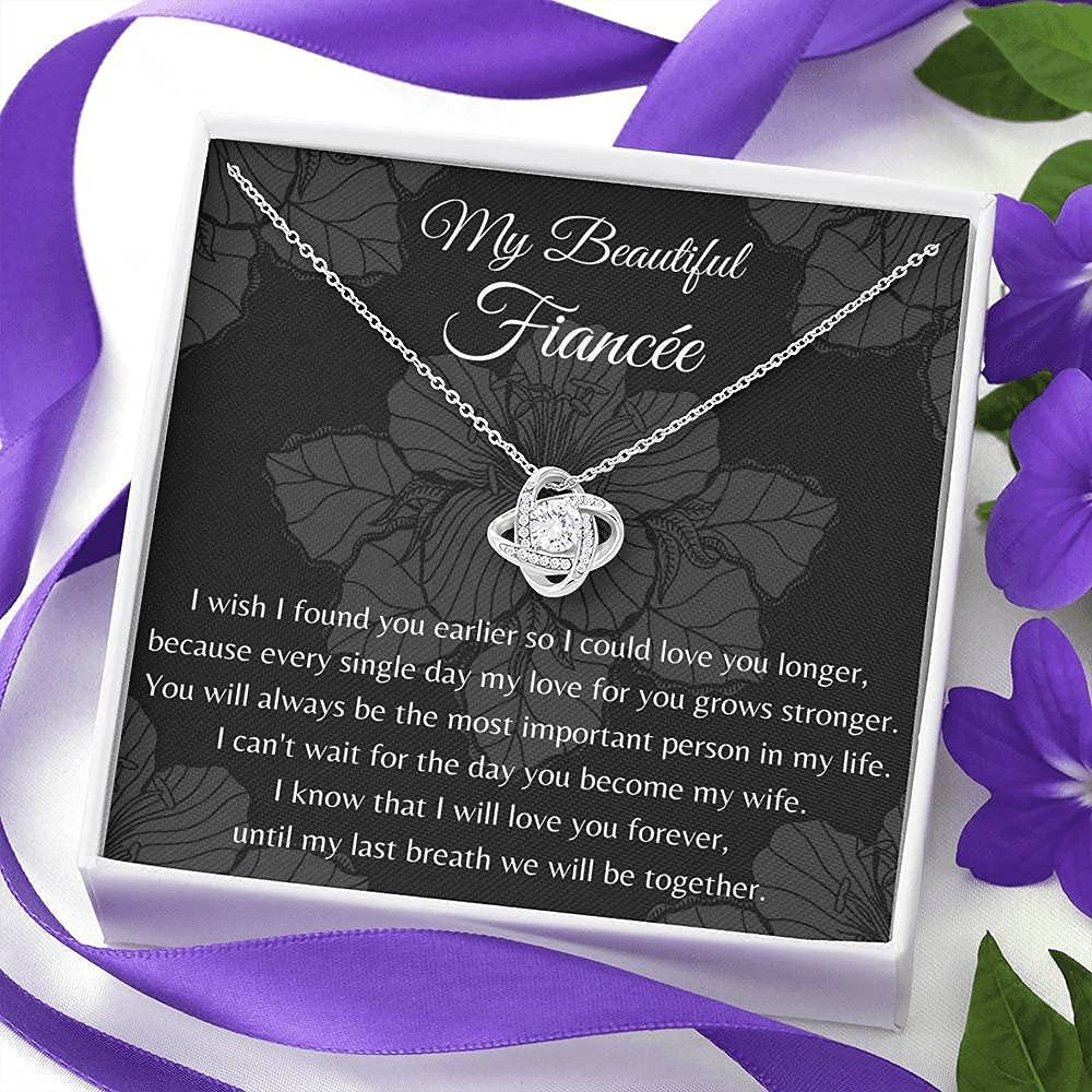 Handmade Necklace for Her - Romantic Fiance Gift with Message Card & Jewelry Box | Perfect Birthday, Anniversary & Future Wife Present | Elegant Jewelry for Special Occasions & Date Nights
