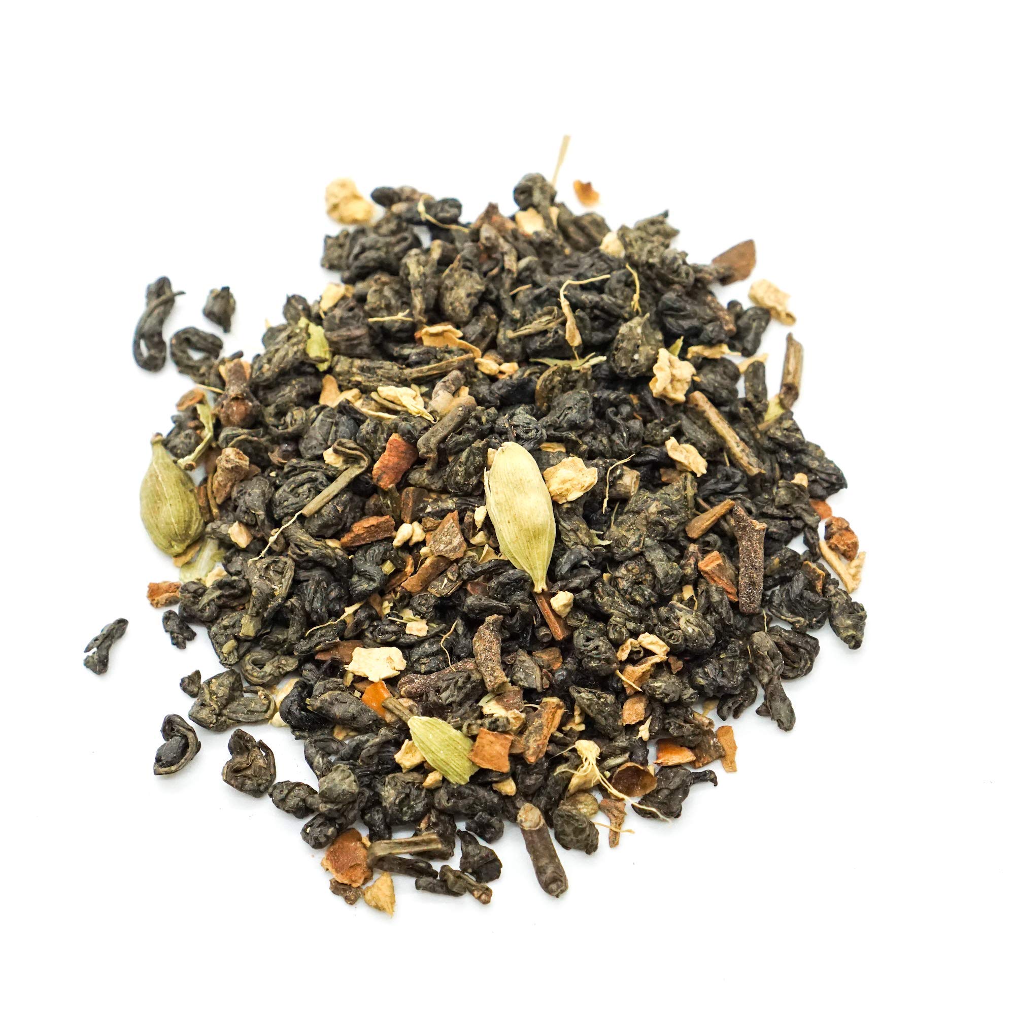 Organic Green Chai Loose Leaf Tea - 1 lb Bag | Premium Ayurvedic Herbal Blend for Energy & Relaxation | Perfect for Morning Boost, Afternoon Pick-Me-Up & Evening Unwinding