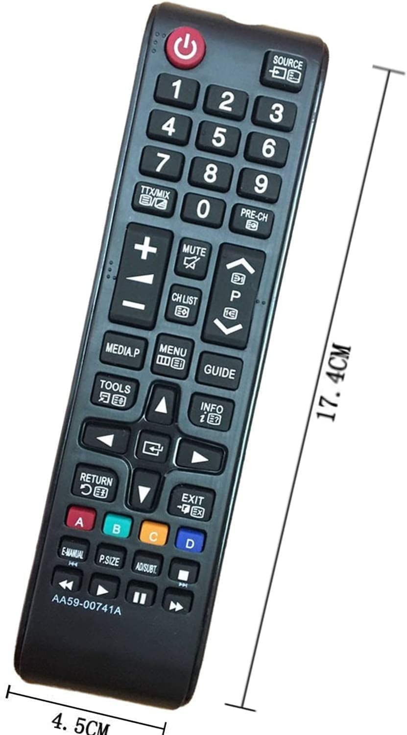 Samsung Smart TV Remote Control Replacement AA59-00741A - Compatible with Samsung TVs, No Setup Required - Perfect for Living Room, Bedroom & Home Theater Use