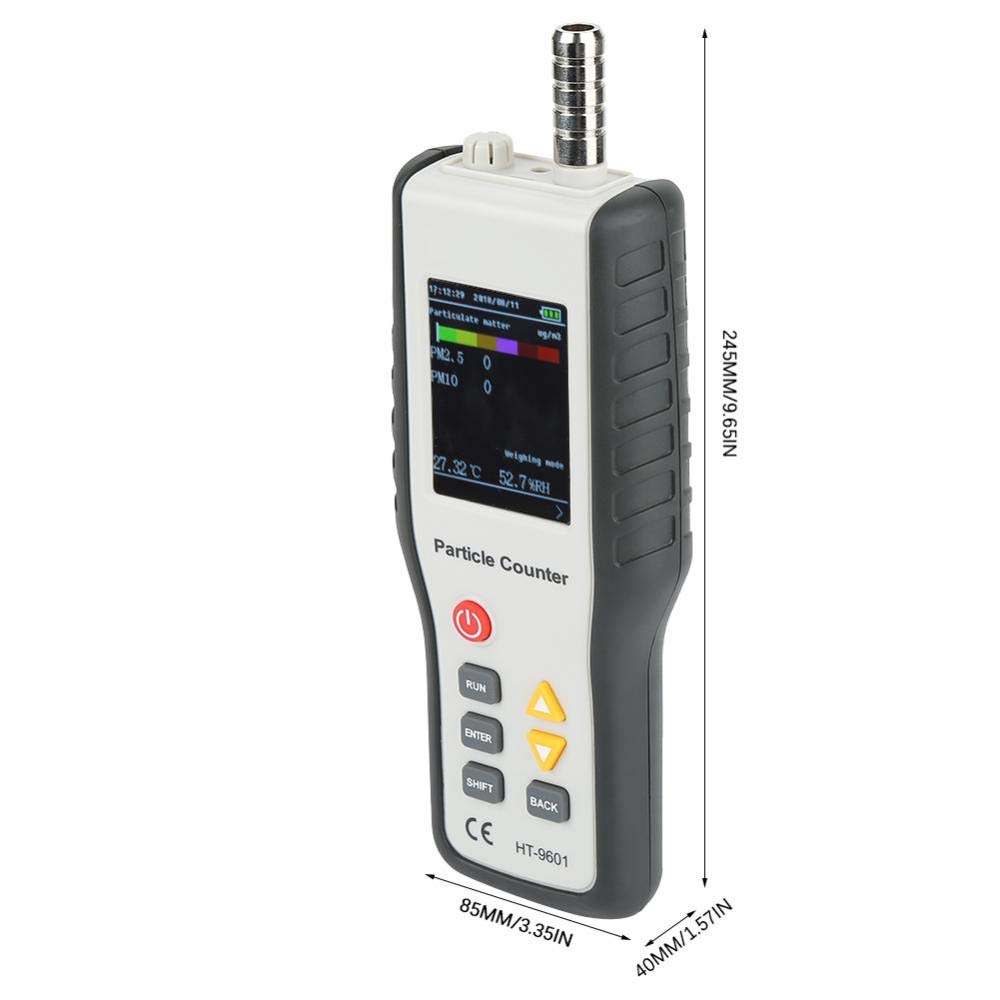 HT-9600 Portable Air Quality Monitor - PM2.5/PM10 Particle Counter, Temperature & Humidity Meter, Real-Time Indoor Air Analyzer for Home, Office & Car | Perfect for Allergy Sufferers, Parents & Health-Conscious Individuals