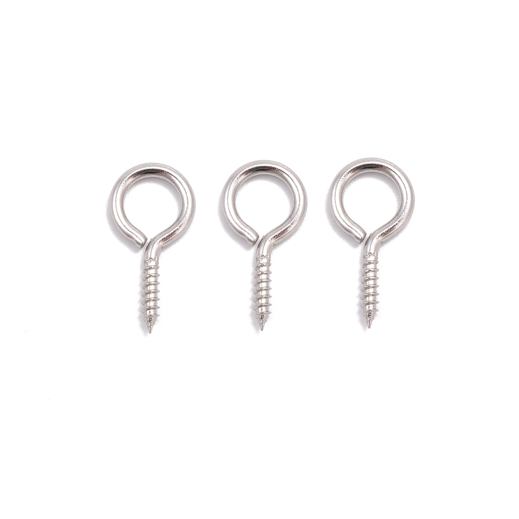 304 Stainless Steel Screw Beading Holder 1.2x5x9mm - 120pcs/Pack - Jewelry Making, DIY Crafts, Beading Supplies for Necklaces, Bracelets & Earrings