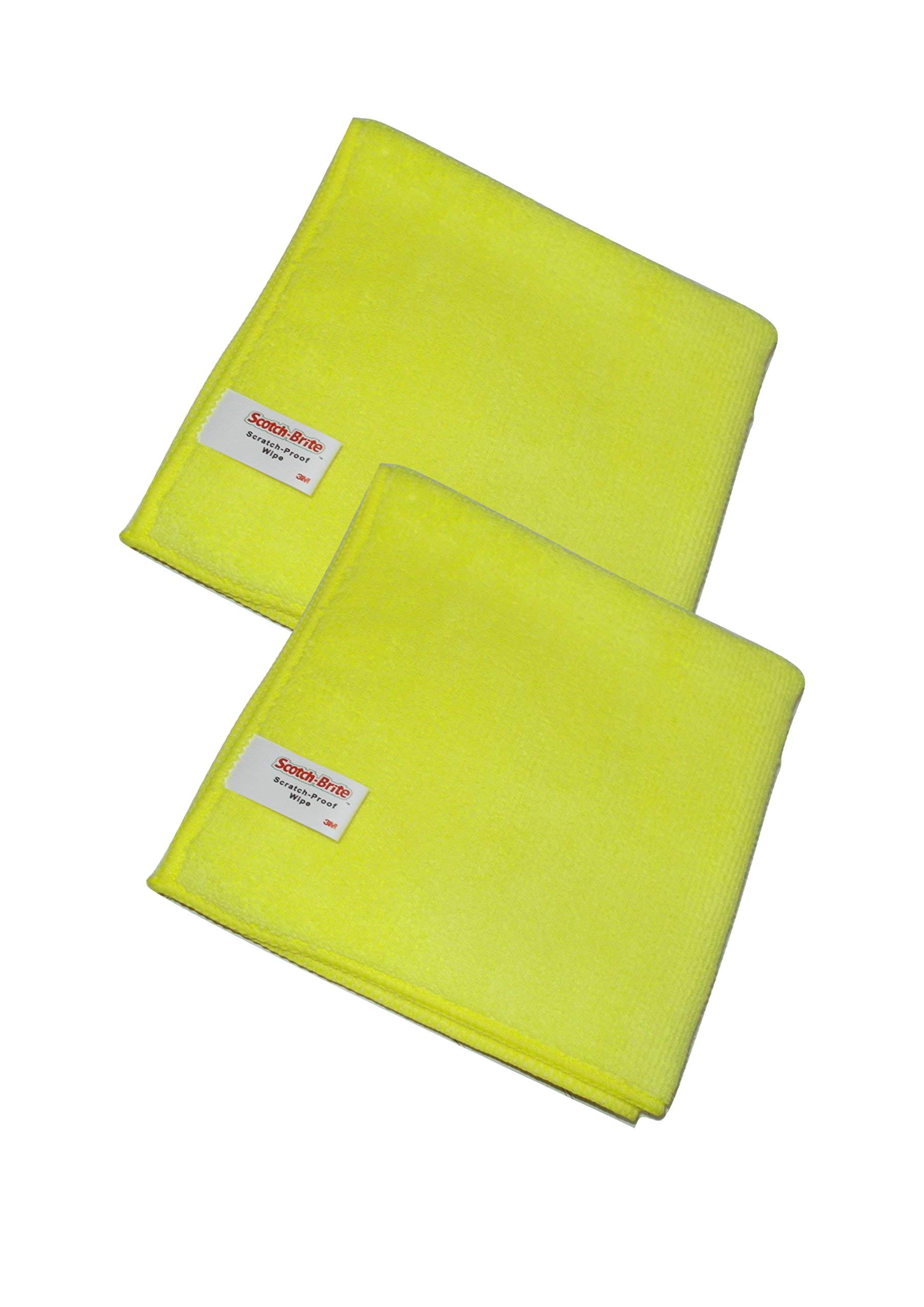 3M Premium Microfiber Cleaning Cloths (2-Pack) - 200 GSM Ultra Soft Car Detailing Towels for Streak-Free Shine - Perfect for Cars, Windows, Electronics & Household Cleaning