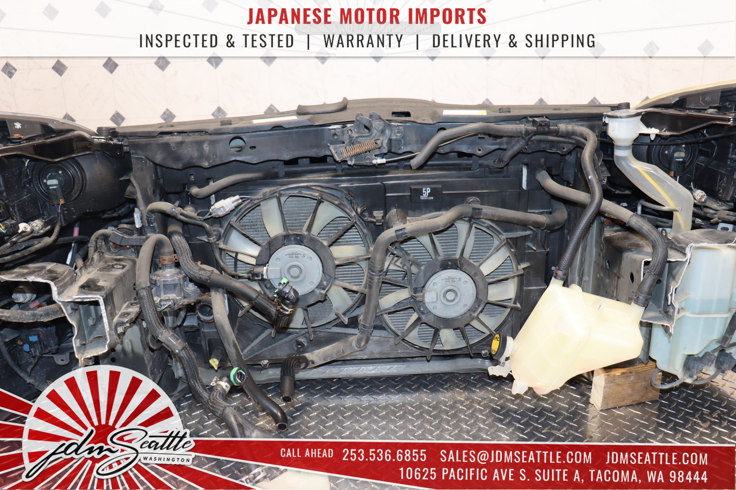 JDM 10-15 Toyota Prius Hybrid Front Bumper Replacement with Hood & Fenders in Black - Perfect for Car Restoration & Customization Projects