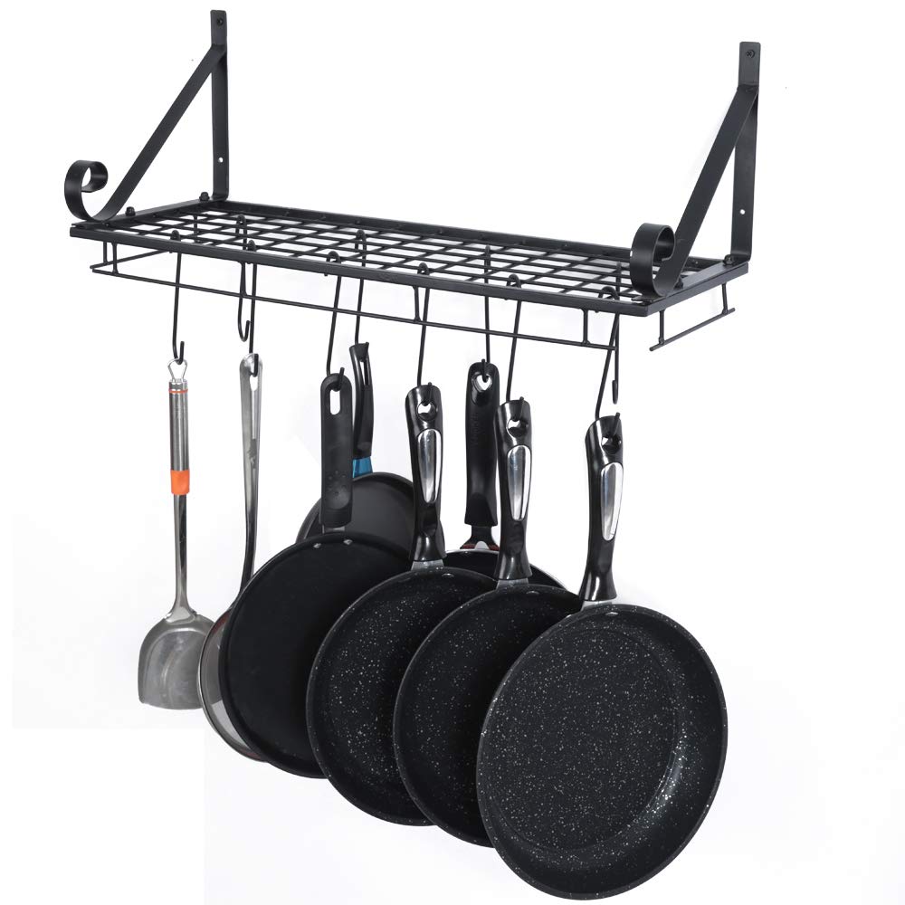 Decorative Wall Mounted Kitchen Shelf - Space Saving Storage Rack for Spices, Utensils & Cookbooks | Perfect for Small Kitchens & Pantry Organization