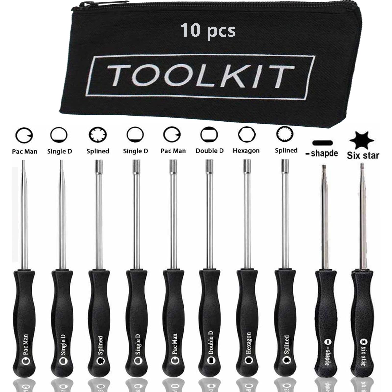 10-Piece Carburetor Adjustment Tool Kit for 2-Cycle Small Engines - Compatible with Echo, Poulan, Husqvarna, MTD, Ryobi, Homelite Trimmers, Weed Eaters & Chainsaws - Essential for Lawn Care & Outdoor Power Equipment Maintenance