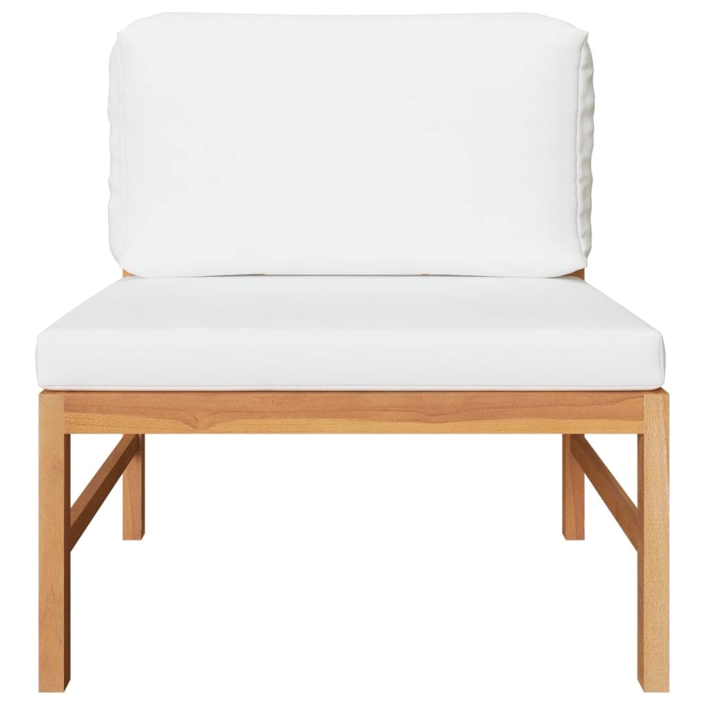 vidaXL 2-Piece Patio Lounge Set - Outdoor Corner Sofa with Cushions, Armless Sectional Furniture for Balcony & Garden - Rustic Solid Teak Wood with Water-Based Finish | Perfect for Backyard Relaxation, Poolside Lounging & Outdoor Entertaining