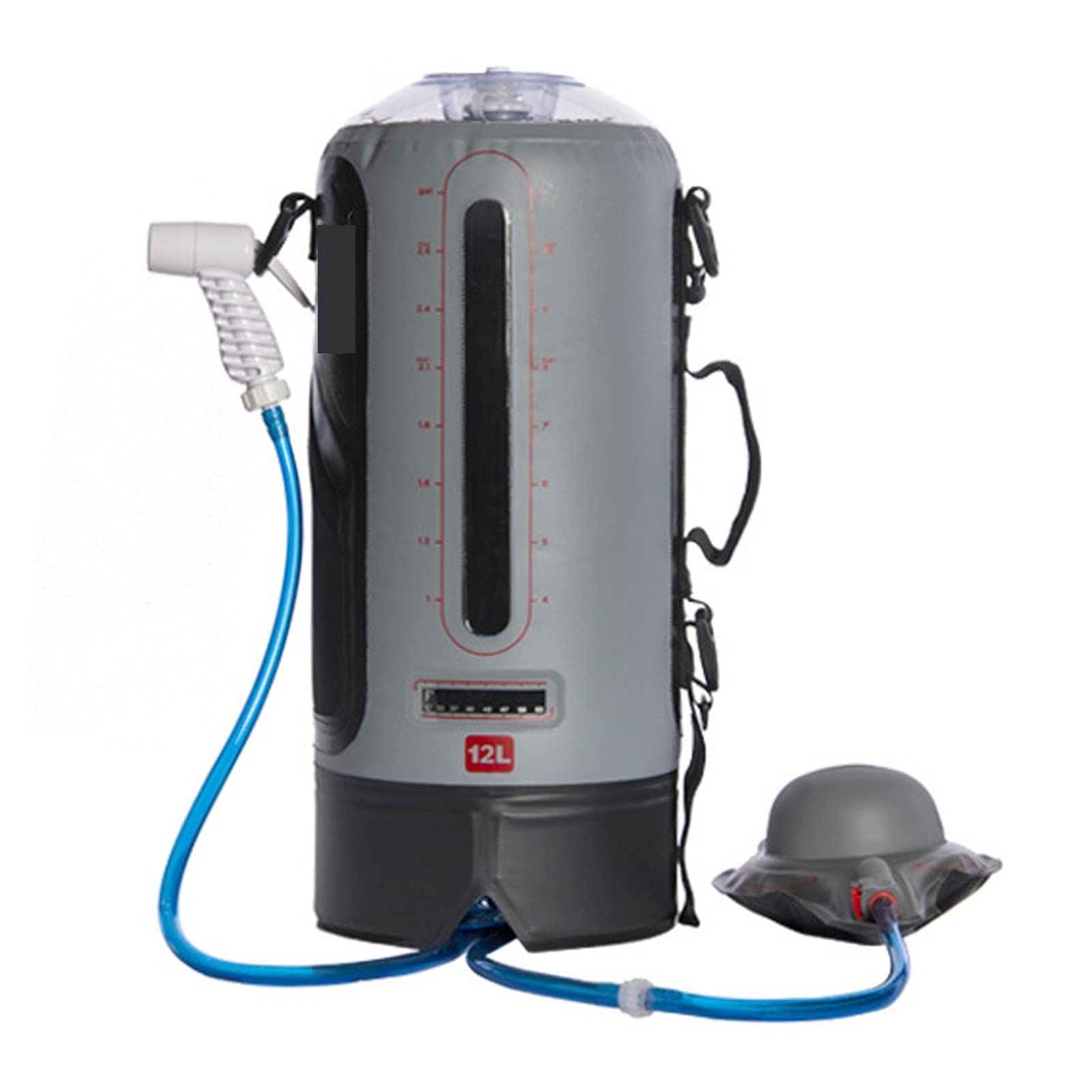 Zhengweibo Collapsible Water Container 12L/20L - Portable Camping Shower Bag with Air Pump for Outdoor Hiking, Backpacking, Emergency & Survival (Style C 12L) - Lightweight & Leakproof Water Storage Solution