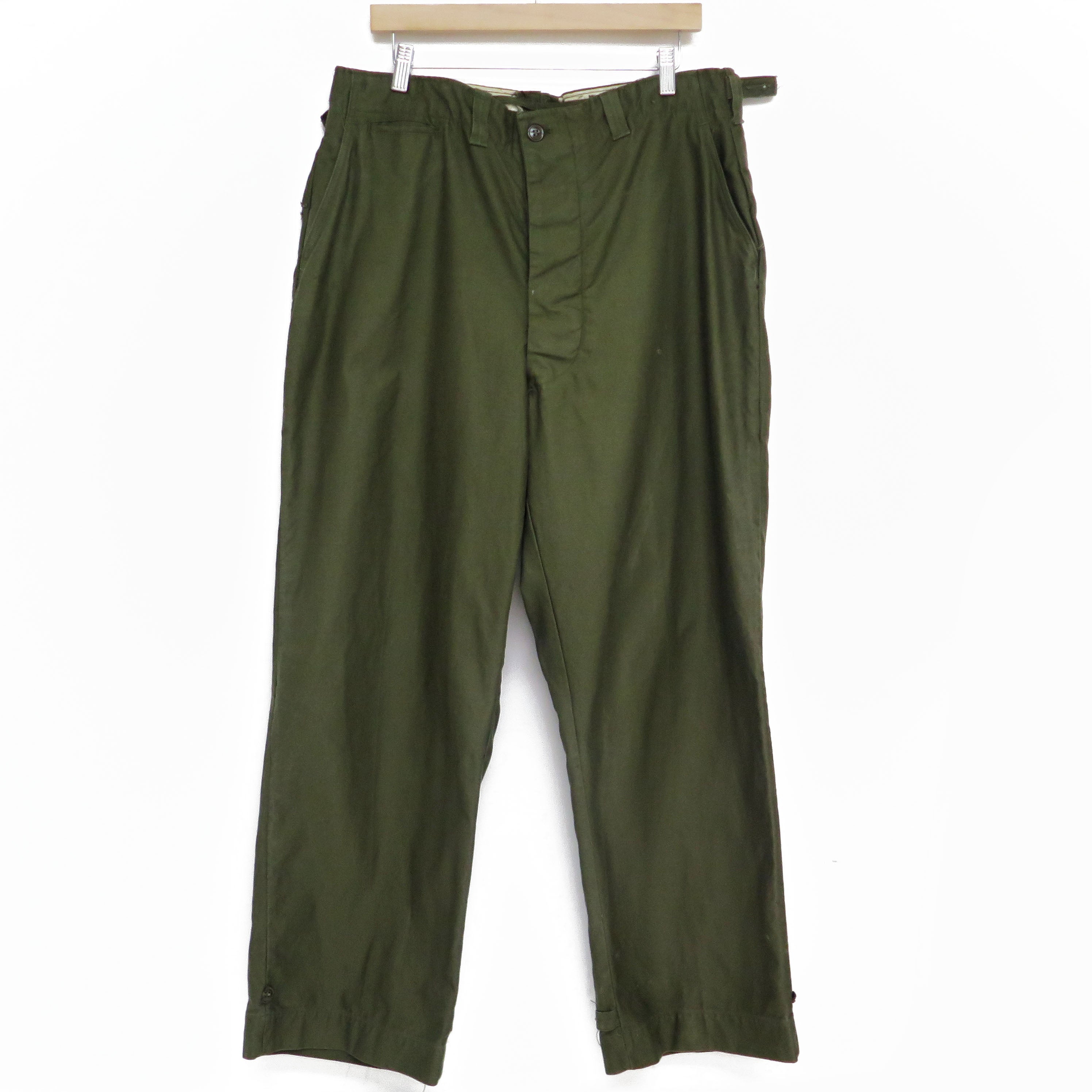 Vintage US Army Field Trousers Pants - 1945 Pattern, 1951 Issue - Korean War Era Cotton Military Pants Size 36x28 - Authentic WWII Style for Reenactment, Collecting & Outdoor Adventures