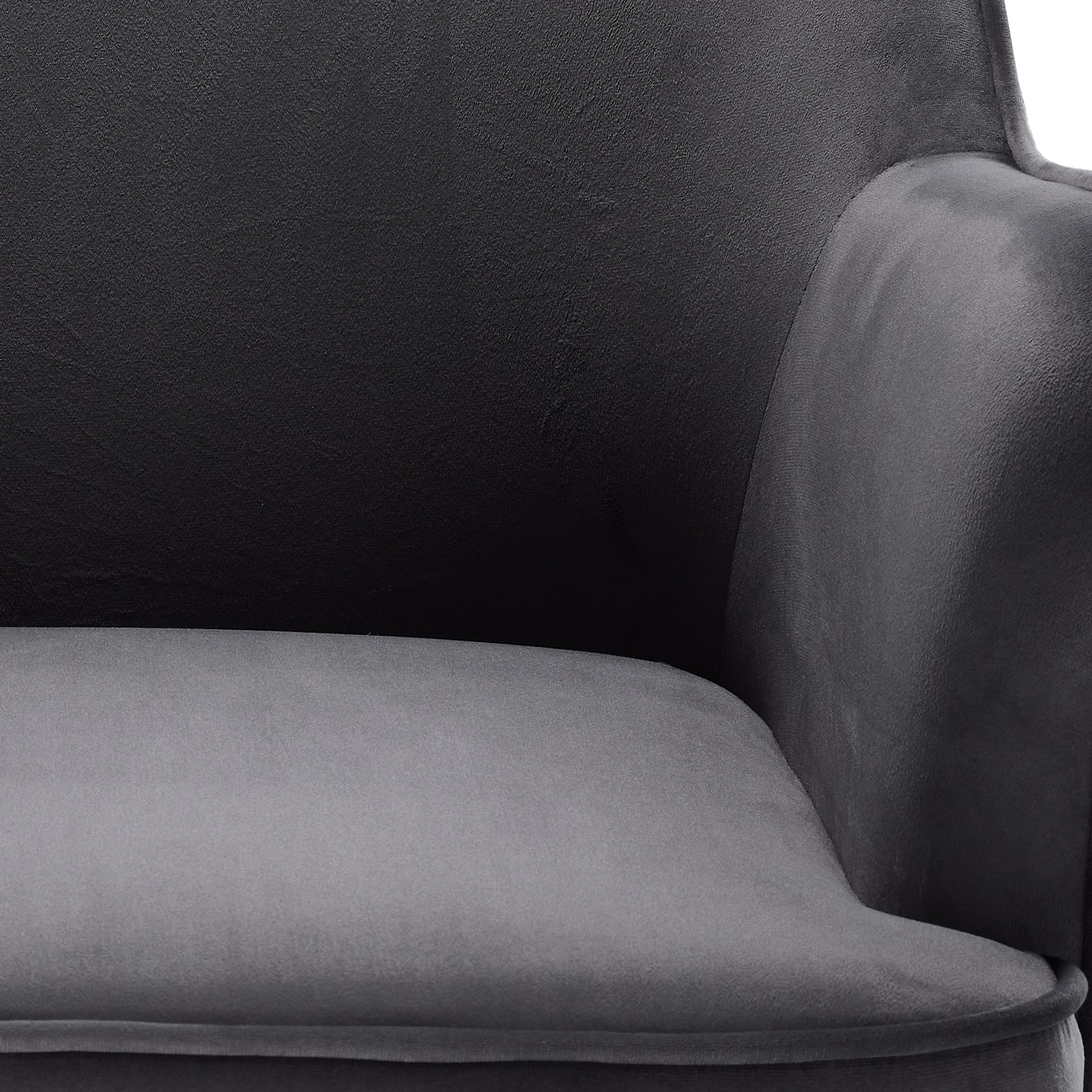 Charisma Accent Chair Grey - Modern Upholstered Lounge Chair for Living Room, Bedroom & Office - Comfortable Reading Chair with Sturdy Metal Legs