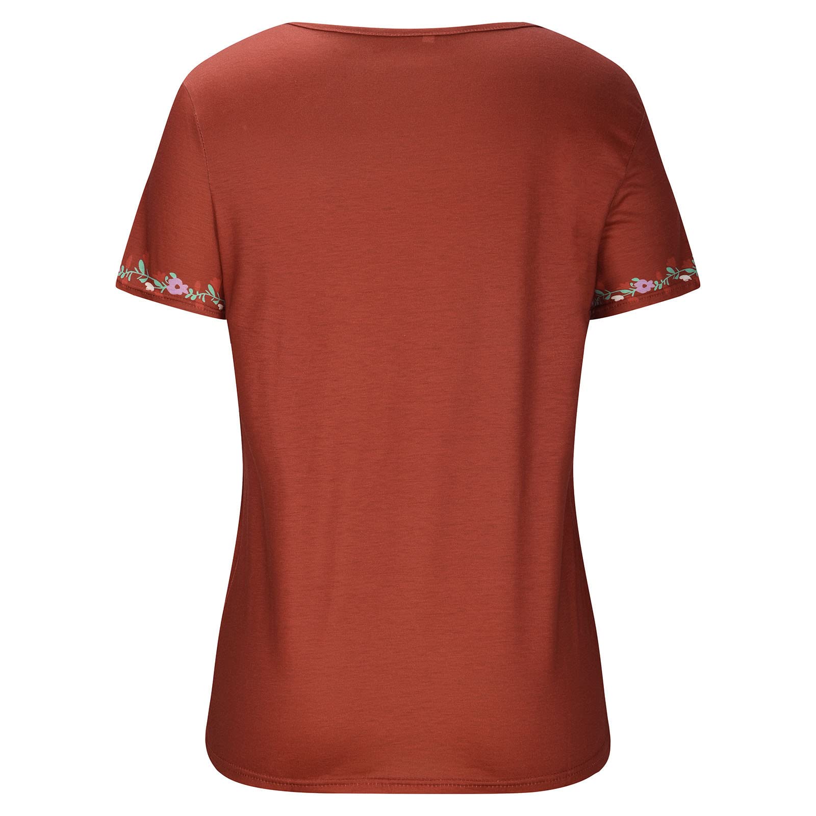 Women's Casual Ethnic Print Short Sleeve V-Neck Blouse - Boho Chic Tunic Top for Summer, Beach, and Everyday Wear