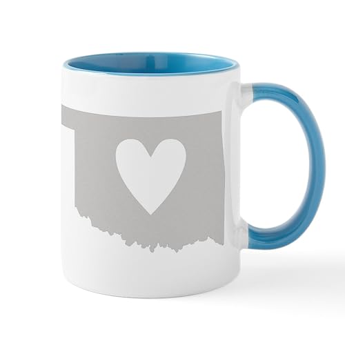 White/Blue Inside - Heart Oklahoma Mug