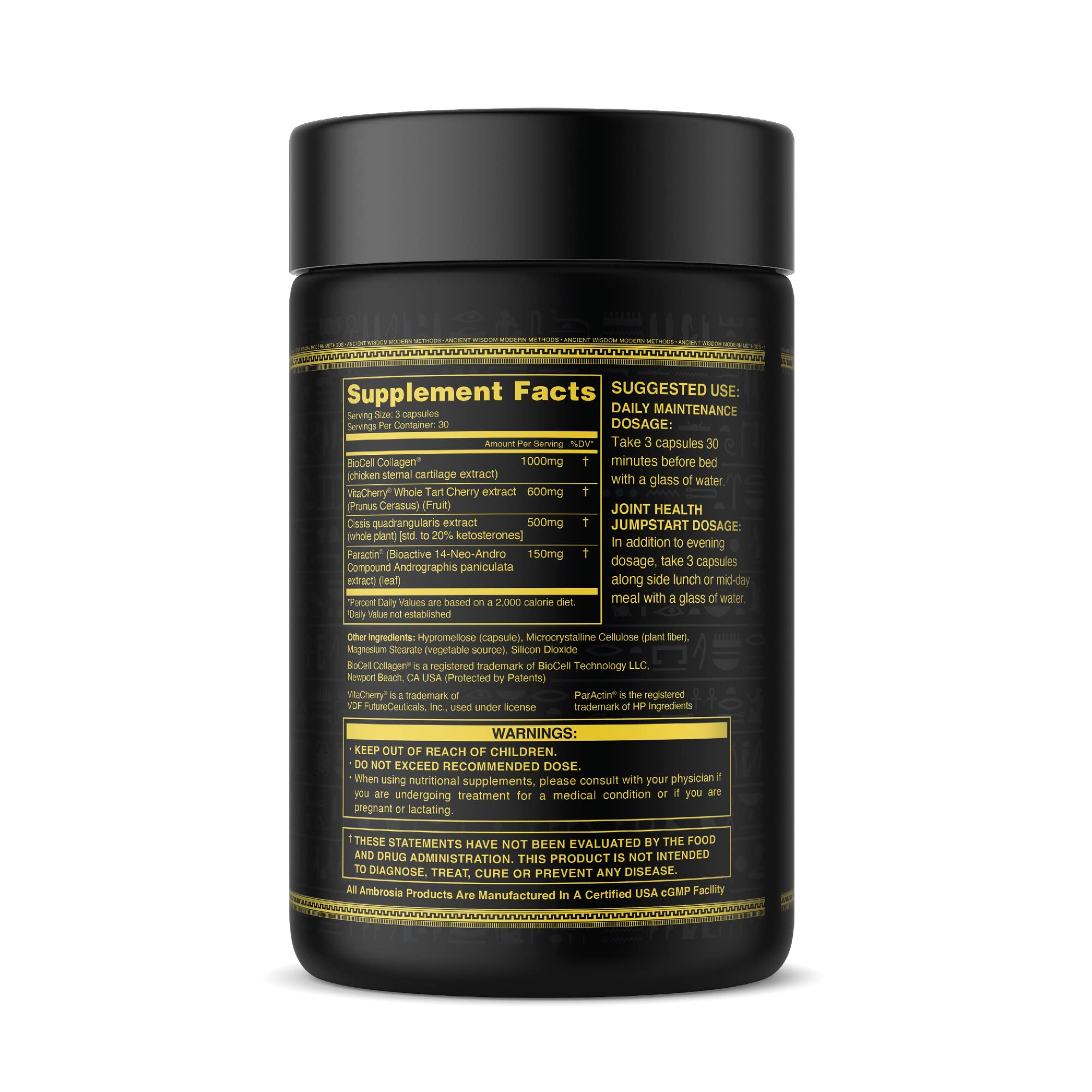 Ambrosia Mwendo Joint & Ligament Support Supplement - BioCell Collagen for Tendon Strength & Soft Tissue Recovery | Reduces Muscle Soreness & Improves Recovery Time | 90 Vegan Capsules | Ideal for Athletes, Fitness Enthusiasts & Post-Workout Recovery