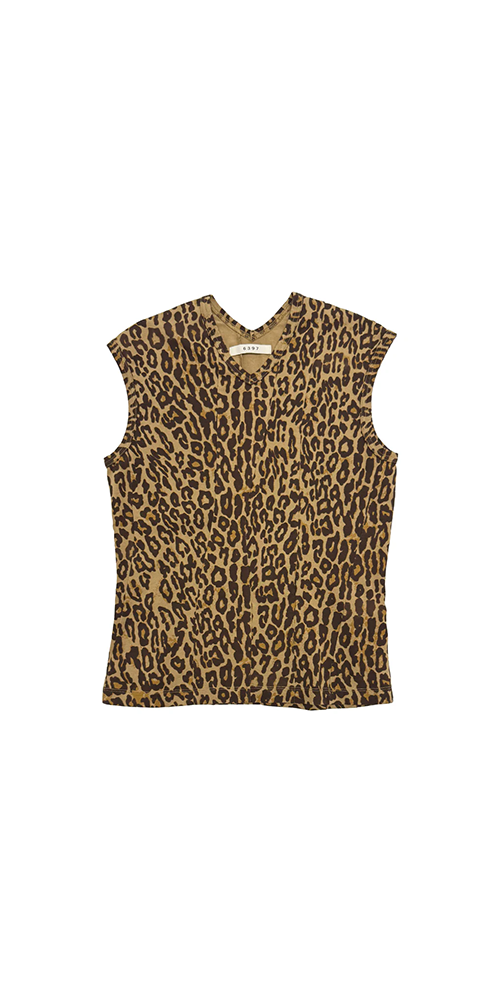 Double V Vest Leopard Print - Stylish Women's Fashion Top for Casual Wear, Night Out & Street Style