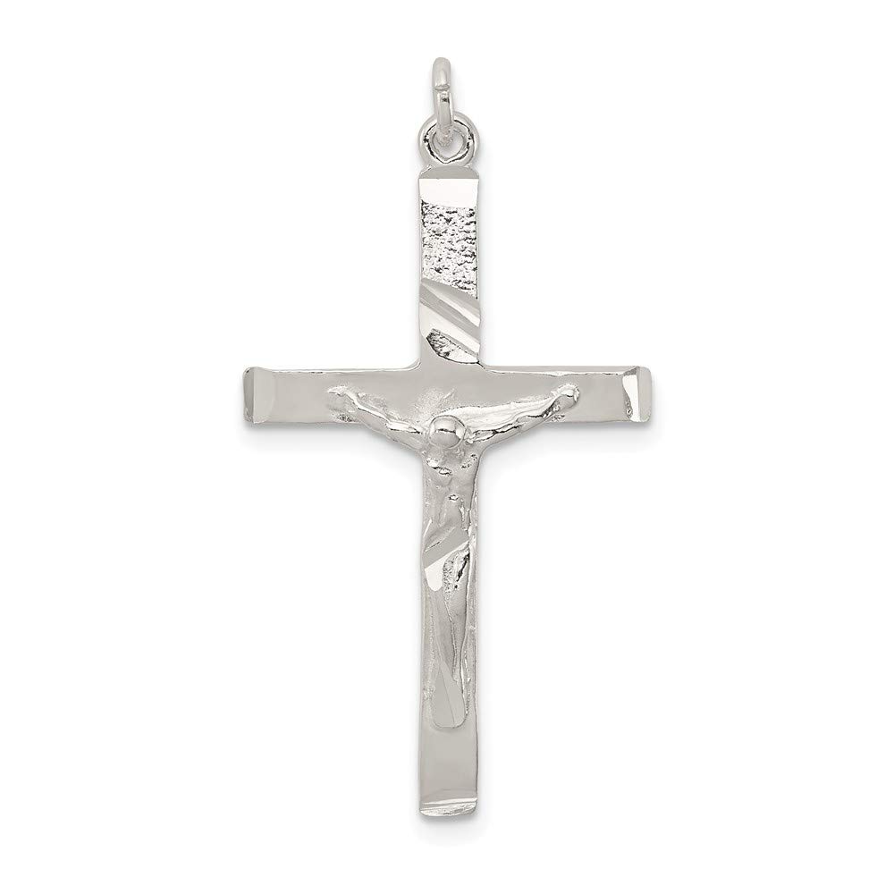 925 Sterling Silver Crucifix Pendant for Women & Men - Religious Cross Necklace for Baptism, First Communion & Everyday Wear - Hypoallergenic Jewelry Gift