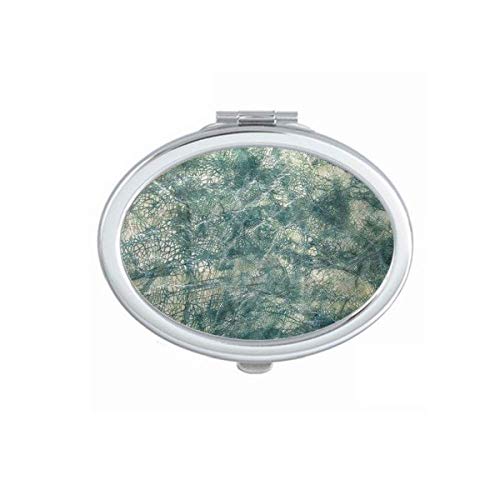 DIYthinker Dark Blue Leather Texture Portable Folding Mirror - Double-Sided Hand Mirror for Makeup, Travel & Home Use | Compact & Stylish Design