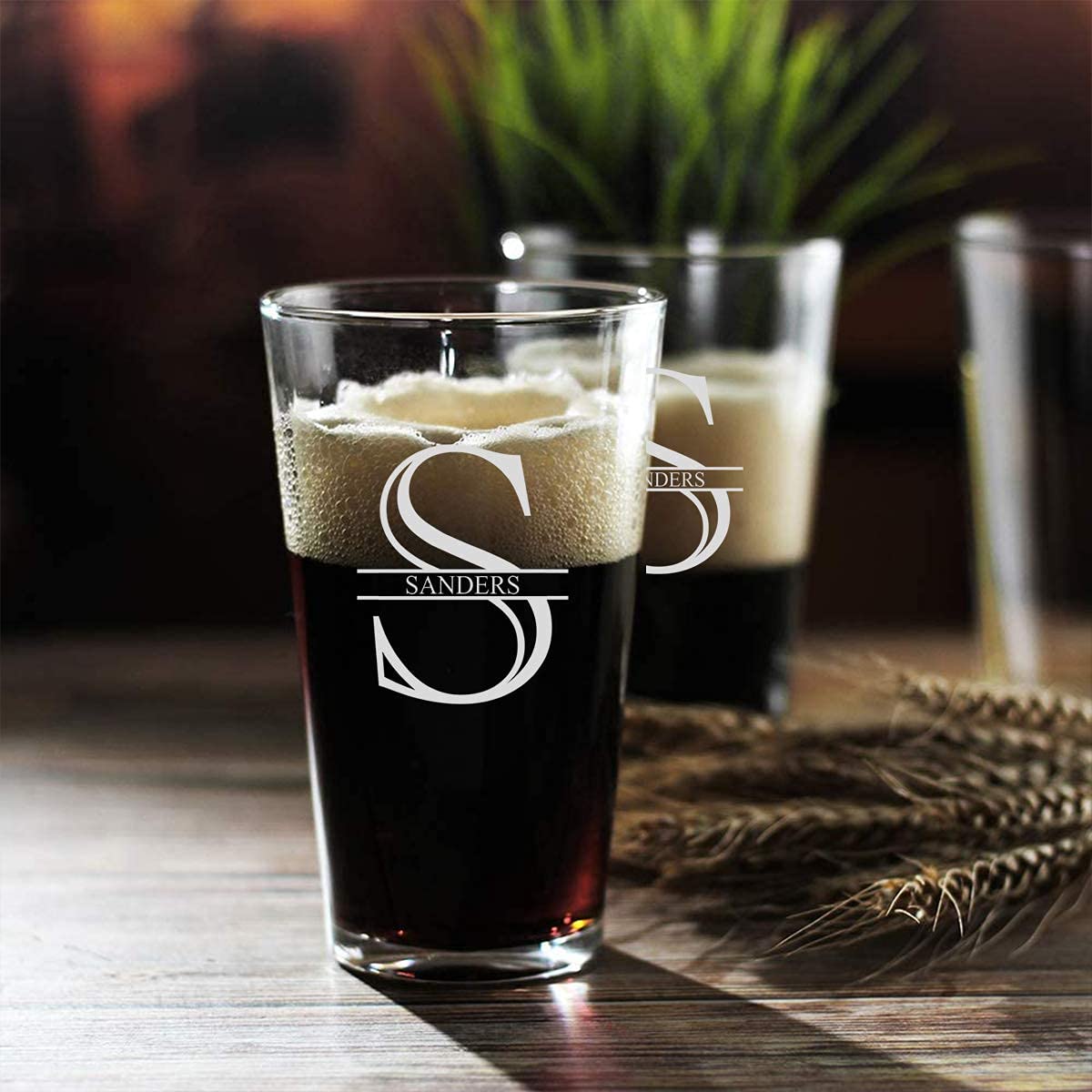 Custom Engraved Beer Glass Set of 4 - Personalized Pint Glasses for Men & Women - Unique Gift for Valentine's Day, Anniversary, Housewarming & Christmas - Perfect for Parties, Home Bar & Special Occasions
