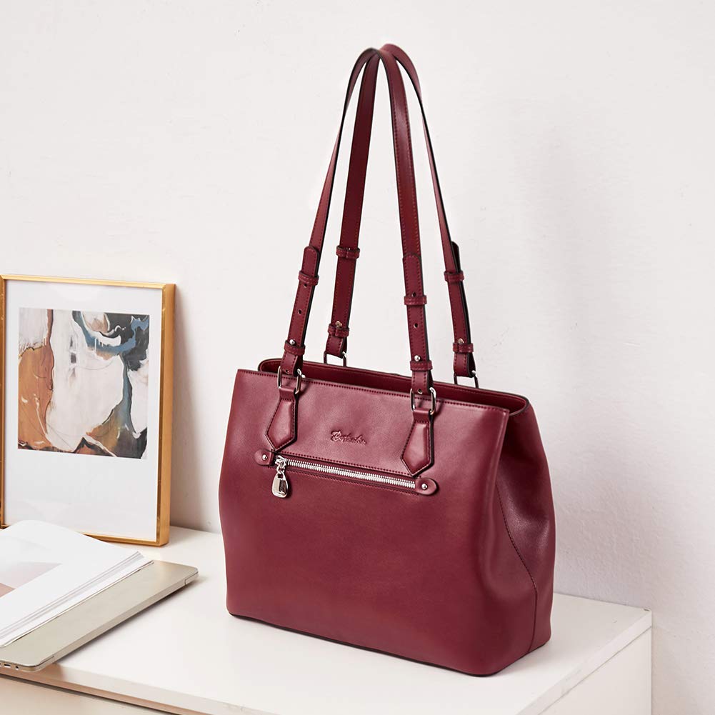 BOSTANTEN Women's Leather Handbag - Soft Designer Top Handle Shoulder Purse for Work, Travel & Everyday Use