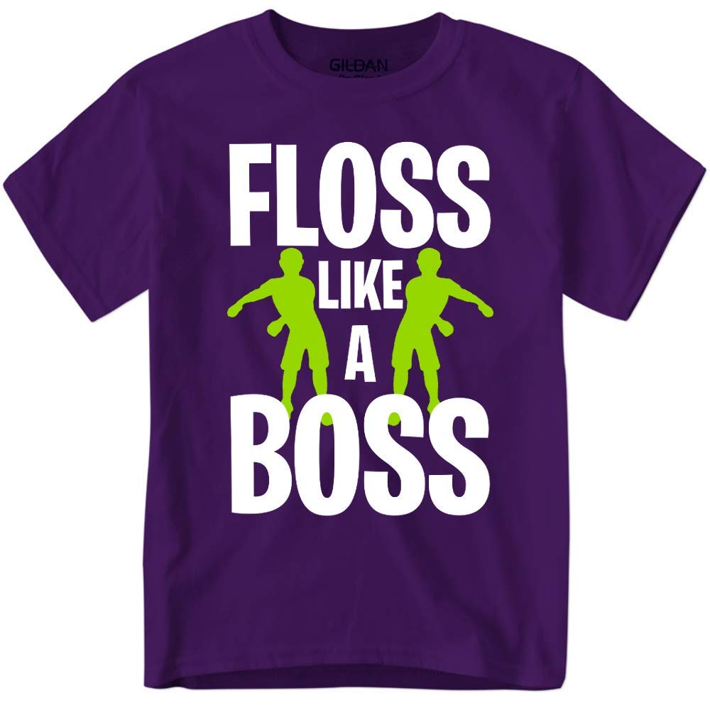 Funny Youth Gamer T-Shirt - Floss Like A Boss Graphic Tee for Boys & Girls | Cool Gaming Outfit for Fortnite, Roblox & eSports Fans