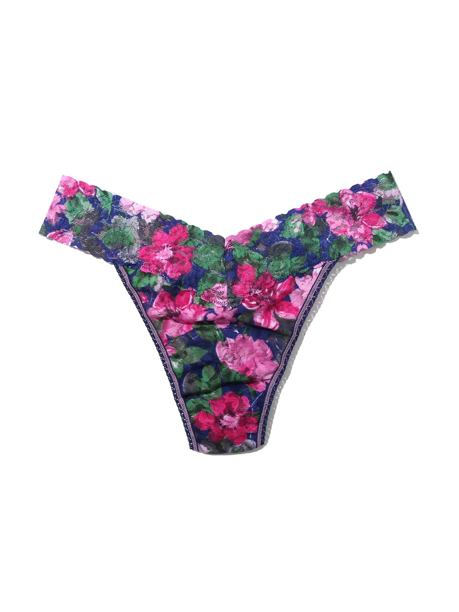 Printed Signature Lace® Original Rise Thong - Soft Comfortable Women's Underwear for Everyday Wear & Special Occasions