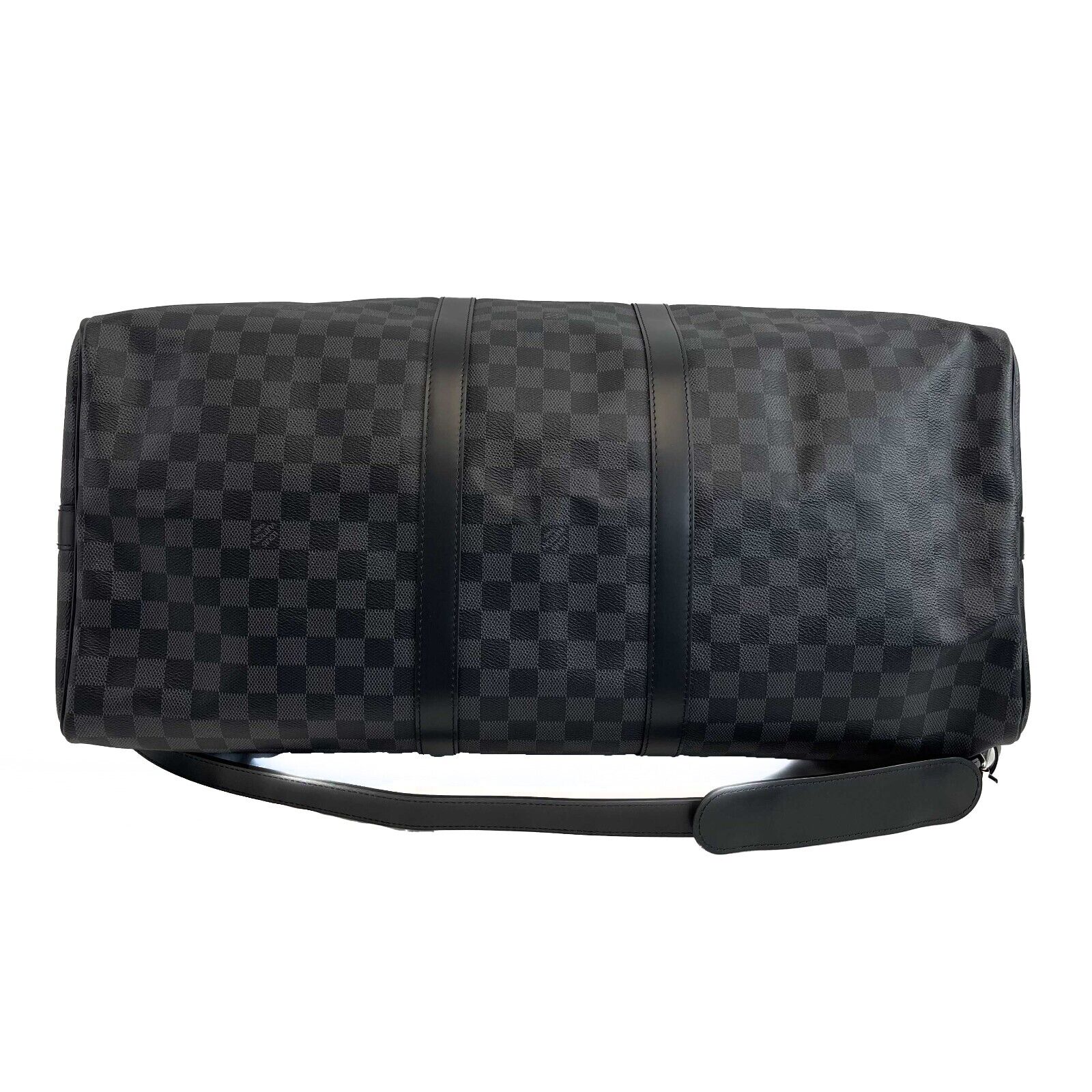 Authentic Louis Vuitton Keepall Bandouliere 55 Monogram Eclipse Duffle Bag with Dust Bag & Original Box - Perfect for Travel, Gym & Weekend Getaways
