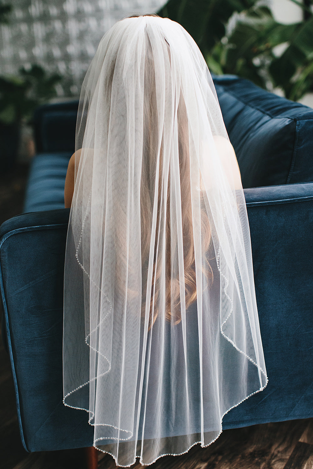 Elegant Eden Crystal Wedding Veil - Handmade Bridal Veil with Sparkling Crystals for Bride | Perfect for Church Ceremony, Outdoor Wedding & Photography