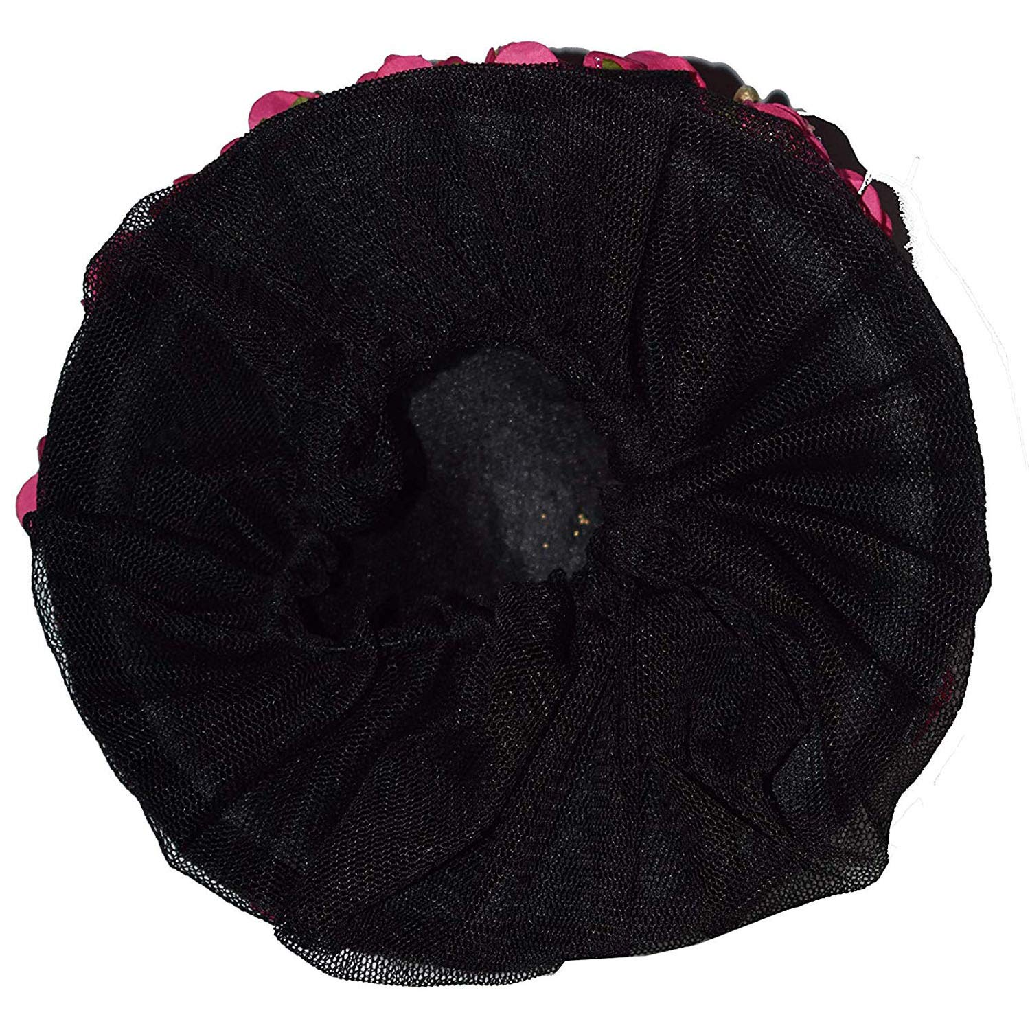GuruEmbellish Full Red Juda Bun Hair Flower Gajra & Red Gajra Combo Set - Perfect for Weddings, Parties, Bridal Hairstyles & Indian Traditional Events