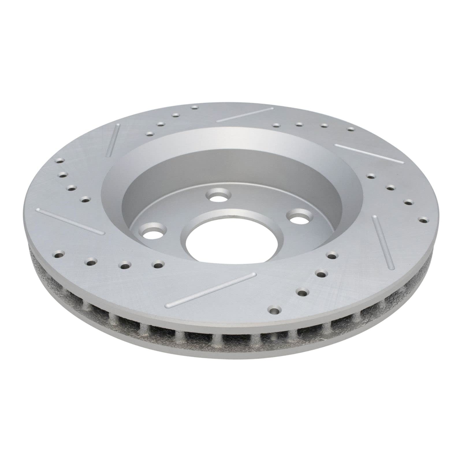 Premium G-Coated Cross Drilled & Slotted Front Performance Brake Rotors Set - Compatible with 2007-2017 Jeep Wrangler & 2018 Wrangler JK - Enhanced Stopping Power for Off-Road Adventures & Daily Driving