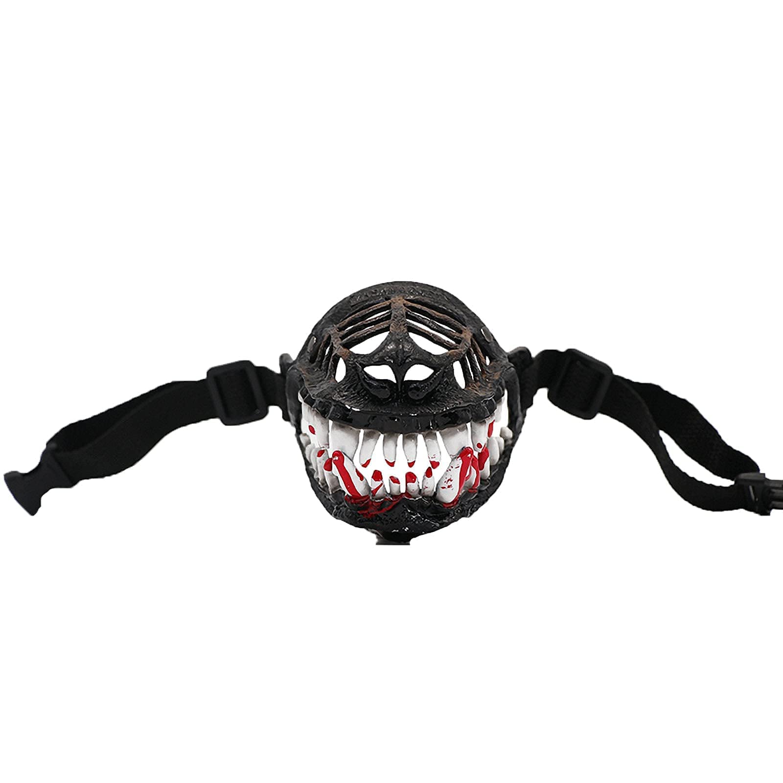 Best Basket Muzzle for Medium & Large Dogs - Breathable Dog Muzzle for Chewing, Biting & Walking Protection - Adjustable Skull Mask Halloween Costume Accessory - Perfect for Training, Walks & Costume Parties