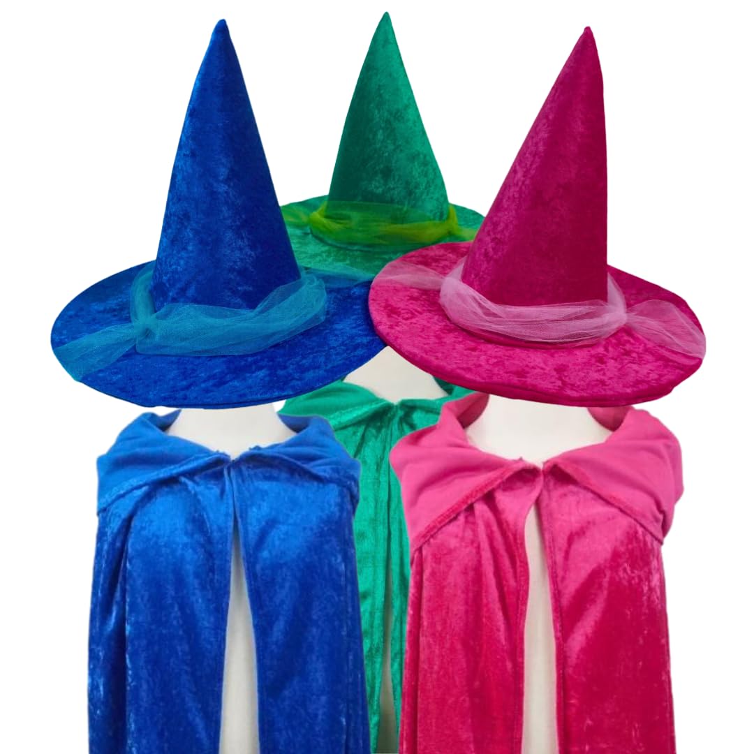 Sleeping Beauty Good Fairy Costume Set with Hat & Cape for Kids, Teens & Adults - Plus Size Available (Pink, Adult Large) | Halloween Dress Up, Cosplay & Fairy Tale Themed Parties