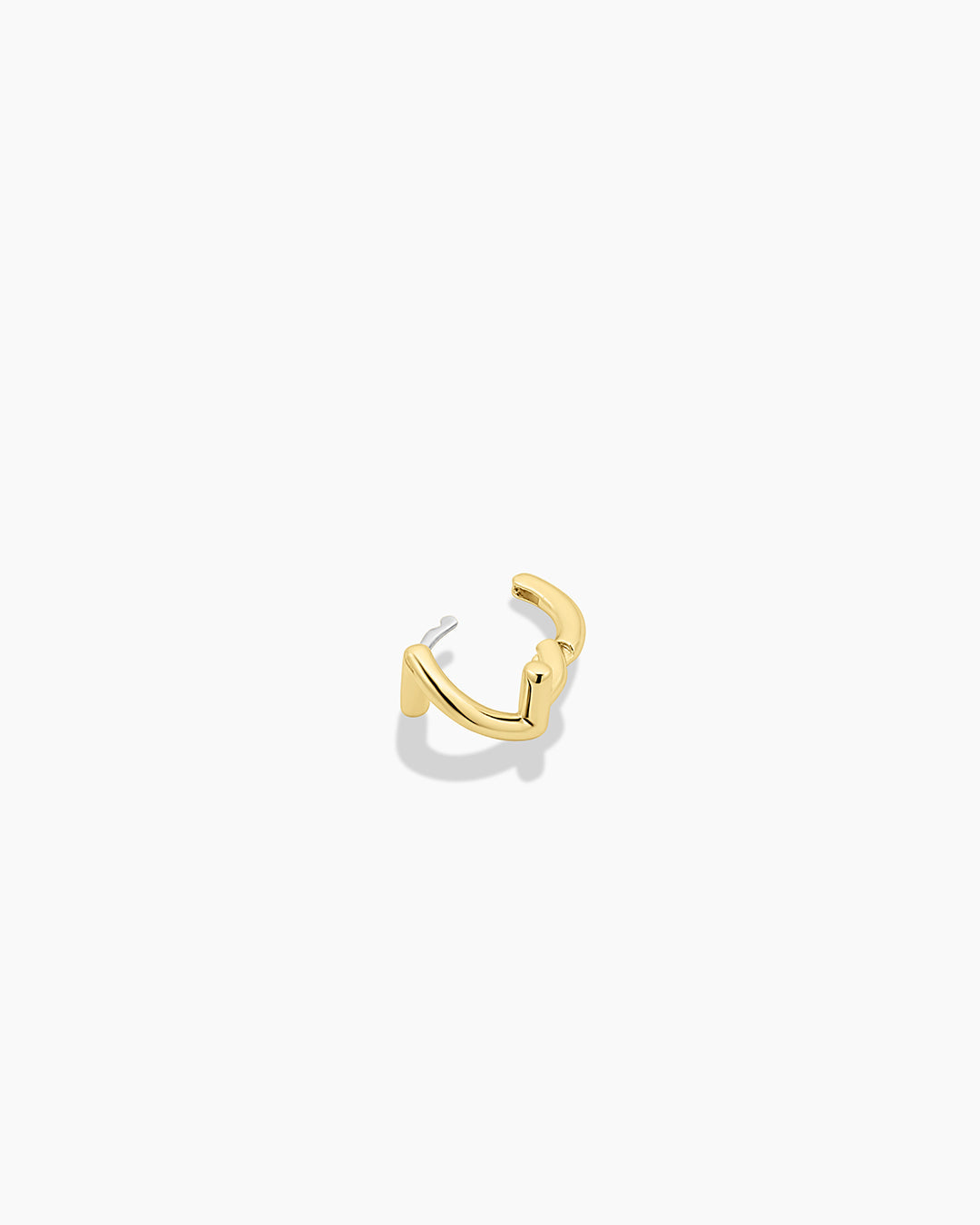 Alphabet Single Huggie Earrings - Minimalist Gold Plated Initial Letter Studs for Women - Perfect for Everyday Wear, Gifts & Special Occasions