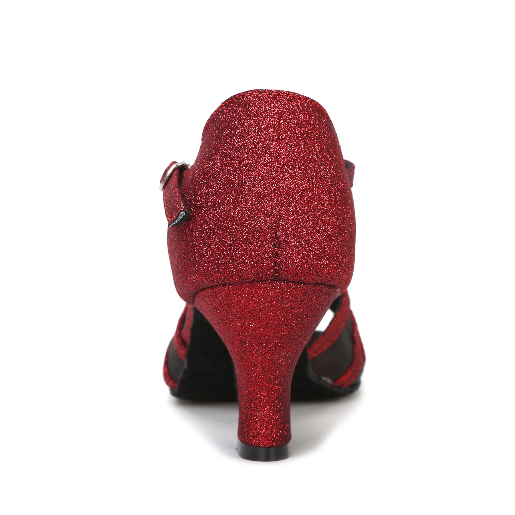 Women's Latin Dance Shoes - Ballroom Salsa Tango Shoes for Women (Red, Size 9.5) - Perfect for Dance Competitions, Performances & Social Dancing
