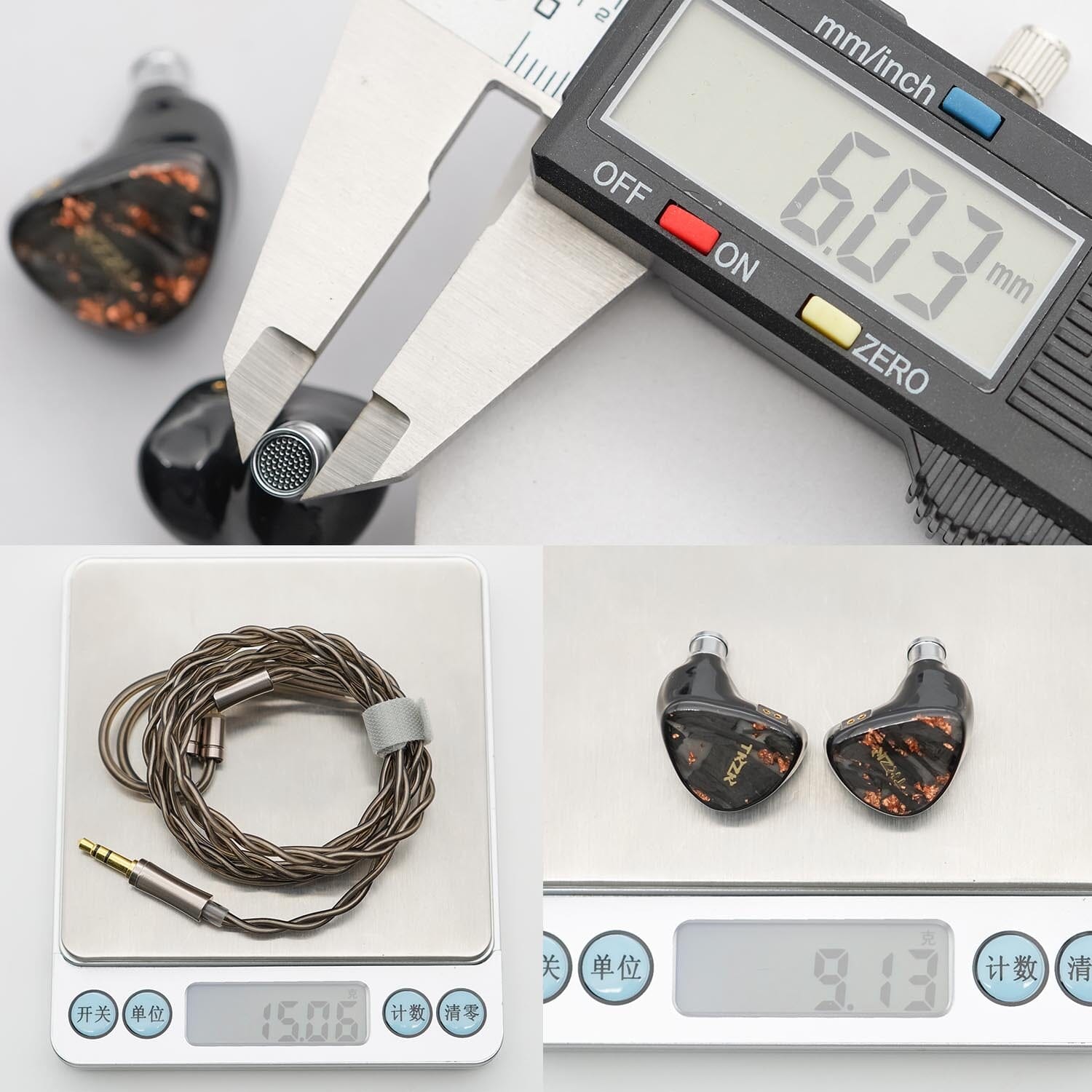 TKZK Ouranos 10mm Carbon Nanotube Dynamic Driver HiFi In-Ear Earphones with Deep Bass - Perfect for Gaming, Music Listening & Travel